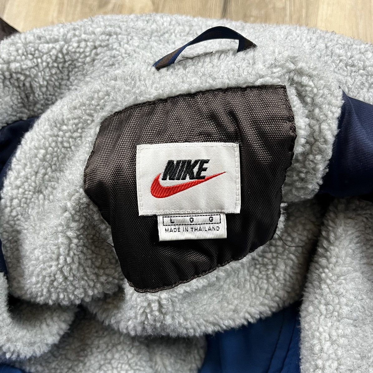 Nike × Vintage Nike Big Swoosh Sherpa Lined Parka Trench Jacket Coat Men’s Size US L / EU 52-54 / 3 - 7 Thumbnail