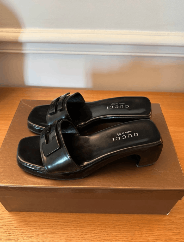 Gucci × Tom Ford × Vintage Gucci Shoes Sandals Mules Heels Leather Bamboo Tom Ford Size US 6 / IT 36 - 2 Thumbnail