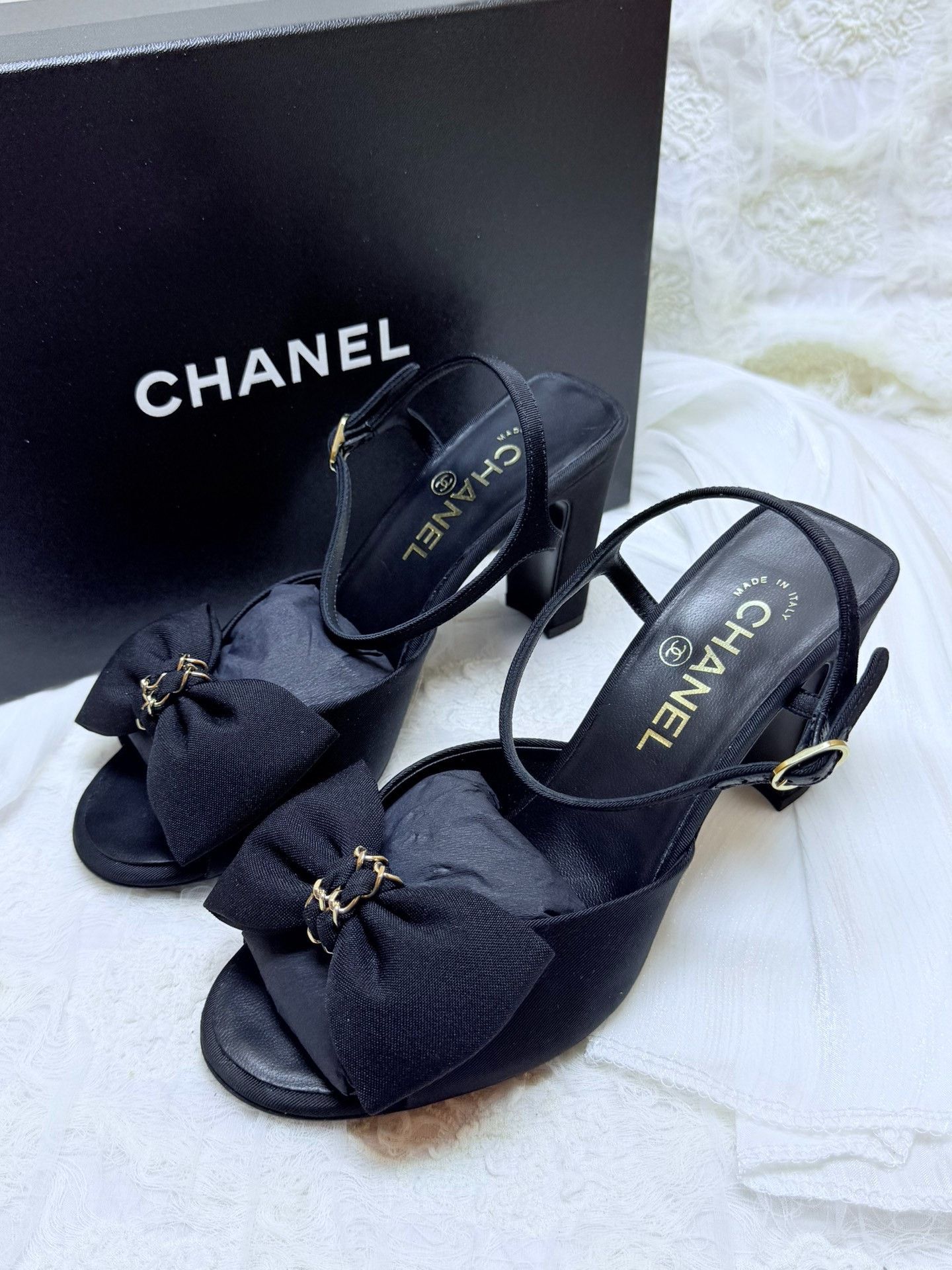 Chanel Chanel Black Sandals us_7 Women Size US 7 / IT 37 - 1 Thumbnail