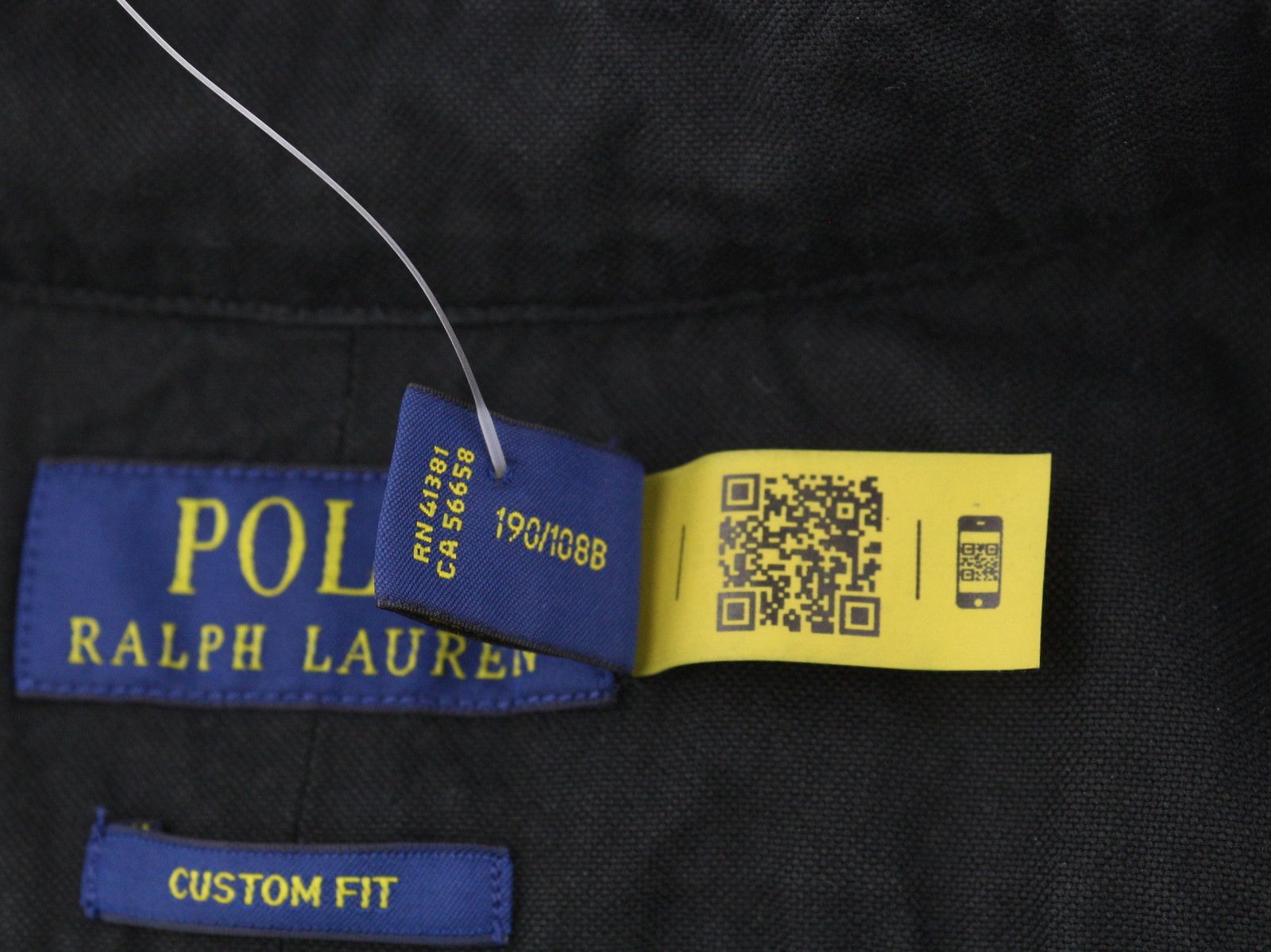 Ralph Lauren CORE REPLEN 2XL Black Button-Down Neck Custom Fit 87037 Size US XXL / EU 58 / 5 - 7 Thumbnail