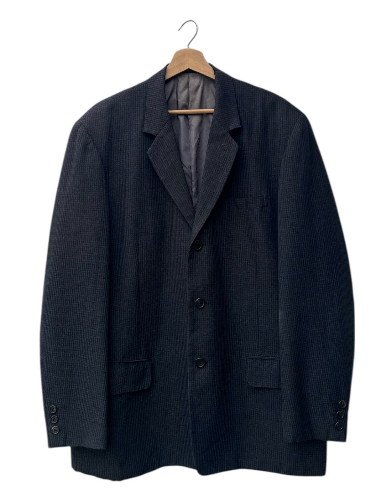 Yohji Yamamoto 90’s Y’s For Men Micro Plaid 3 Buttons Tailored Jacket Size US M / EU 48-50 / 2 - 1 Thumbnail