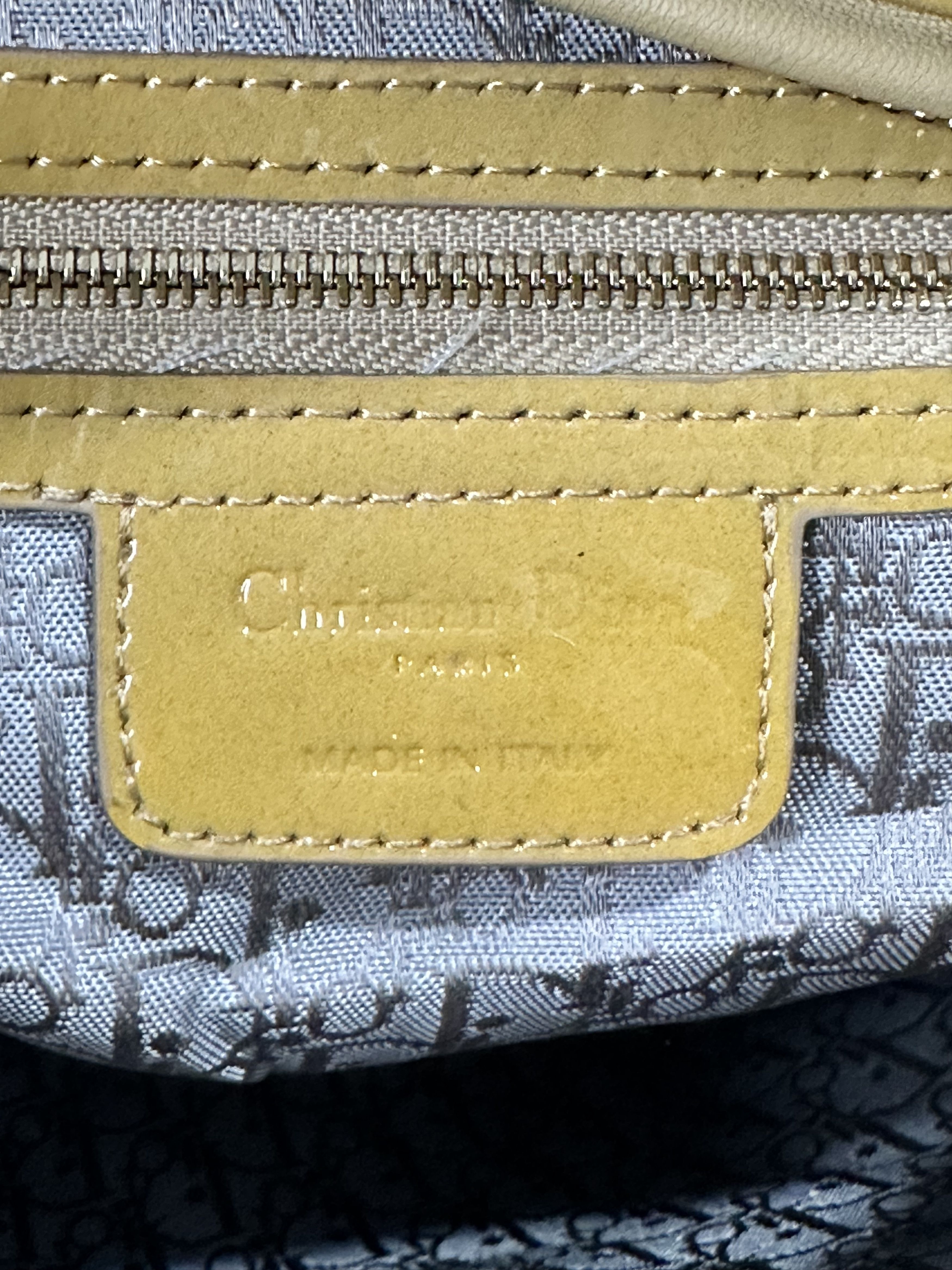 Dior Dior Mustard Yellow Cannage Patent Leather Lady Dior Tote Size ONE SIZE - 11 Thumbnail