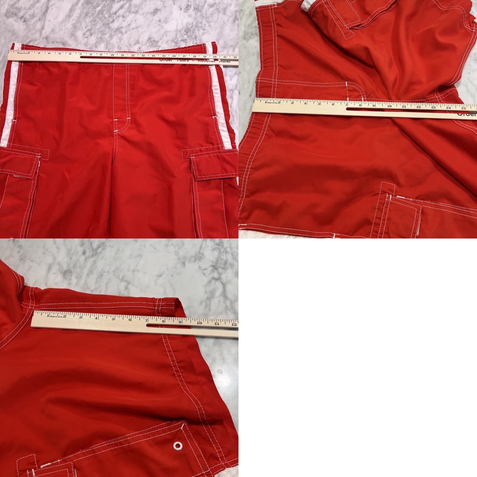 Ocean Pacific VINTAGE Ocean Pacific OP Men’s Large Swim Trunks Lined Orange Red Trunks Mens Beach 90s Size US 33 - 8 Thumbnail