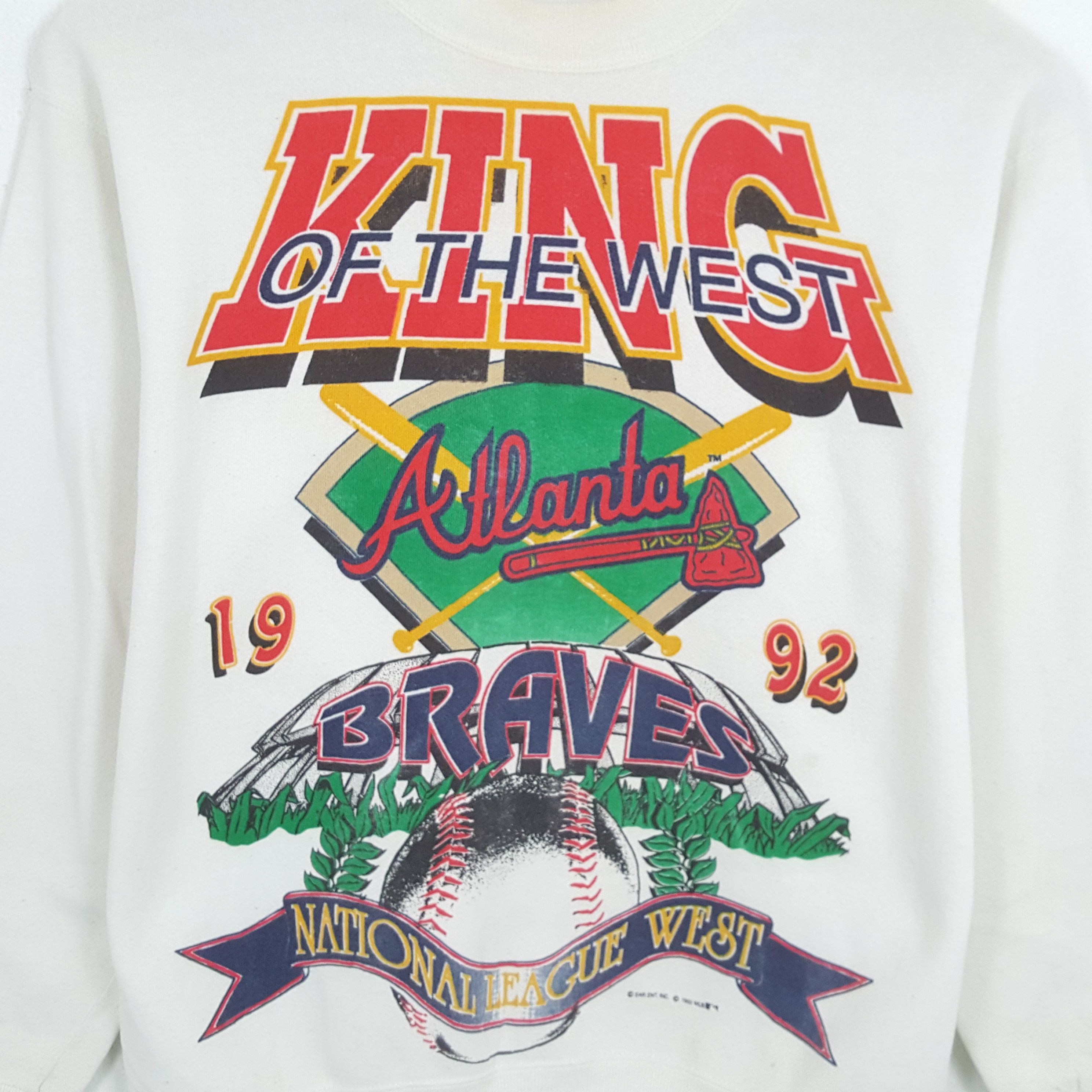 MLB ATLANATA BRAVE 1992 MLB Baseball Team Vintage Sweatshirt Size US M / EU 48-50 / 2 - 2 Thumbnail