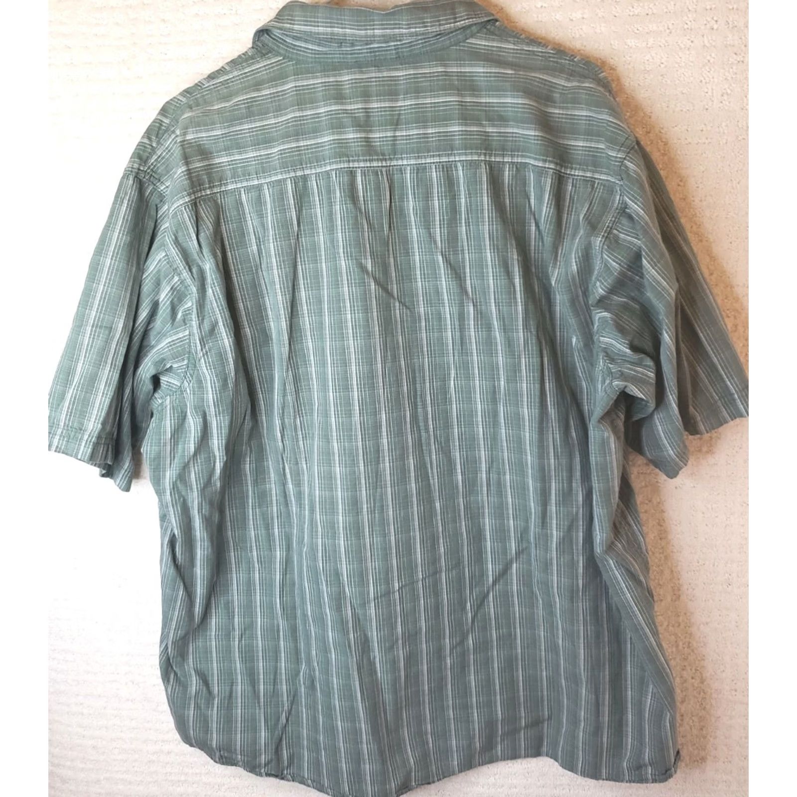 Wrangler Wrangler Outdoor Shirt Mens 2XL Green Plaid Short Sleeve Button Up Untuck Pocket Size US XXL / EU 58 / 5 - 6 Thumbnail