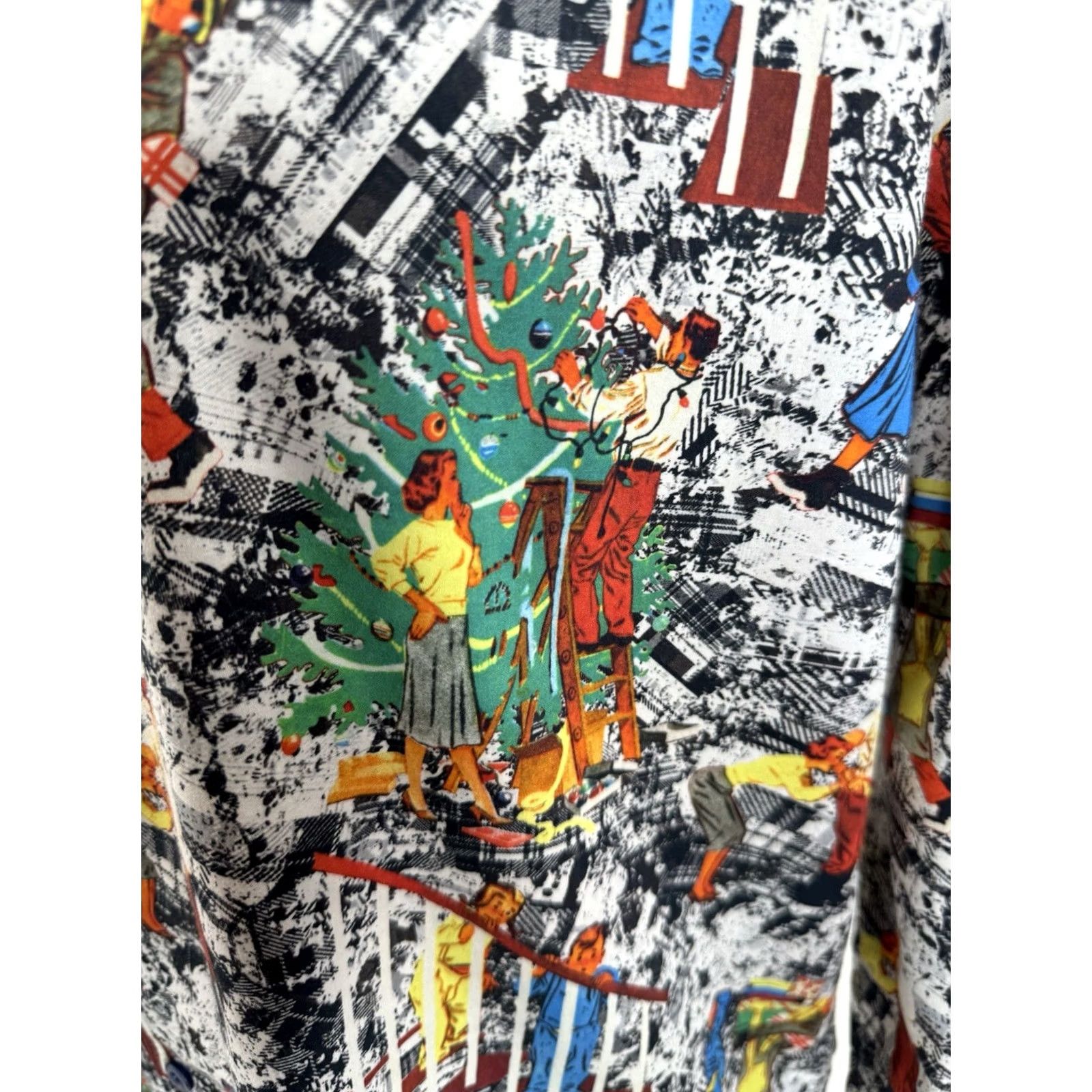 Robert Graham Robert Graham Holiday Christmas 50s Family Throwback Mens L Shirt Multicolor Size US L / EU 52-54 / 3 - 4 Thumbnail