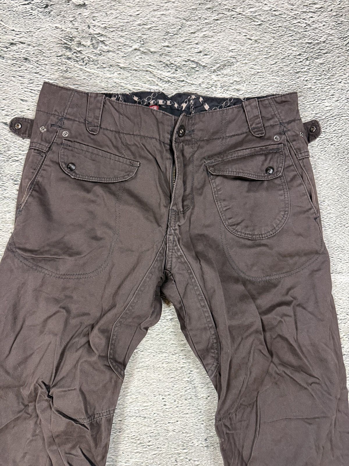 Diesel Diesel Flared Jeans Avant Garde Y2K vintage brown Size 31" - 2 Thumbnail