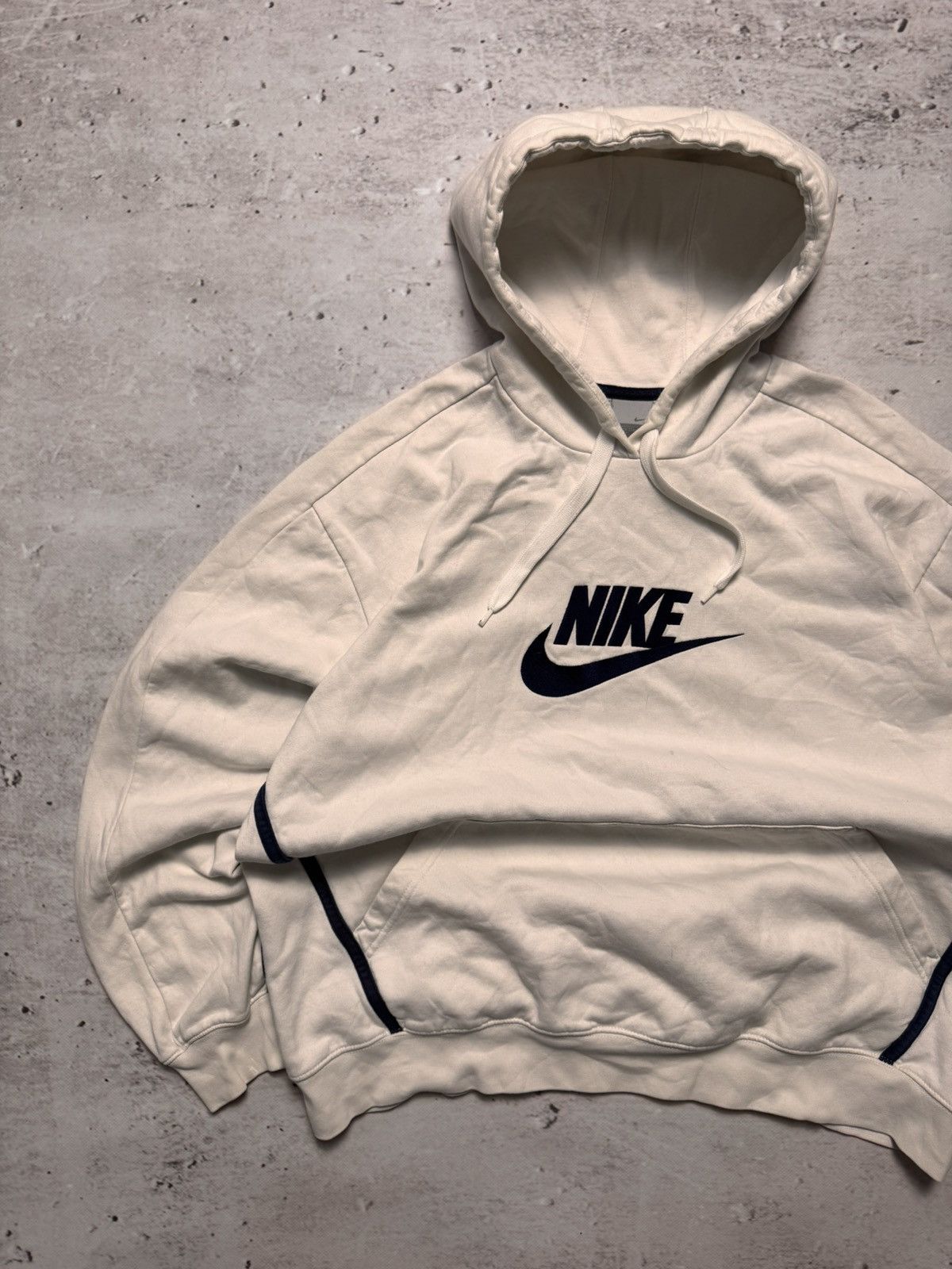 Nike × Vintage NIKE VINTAGE CENTER LOGO OVERSIZE BOXY HOODIE Size US XL / EU 56 / 4 - 2 Thumbnail