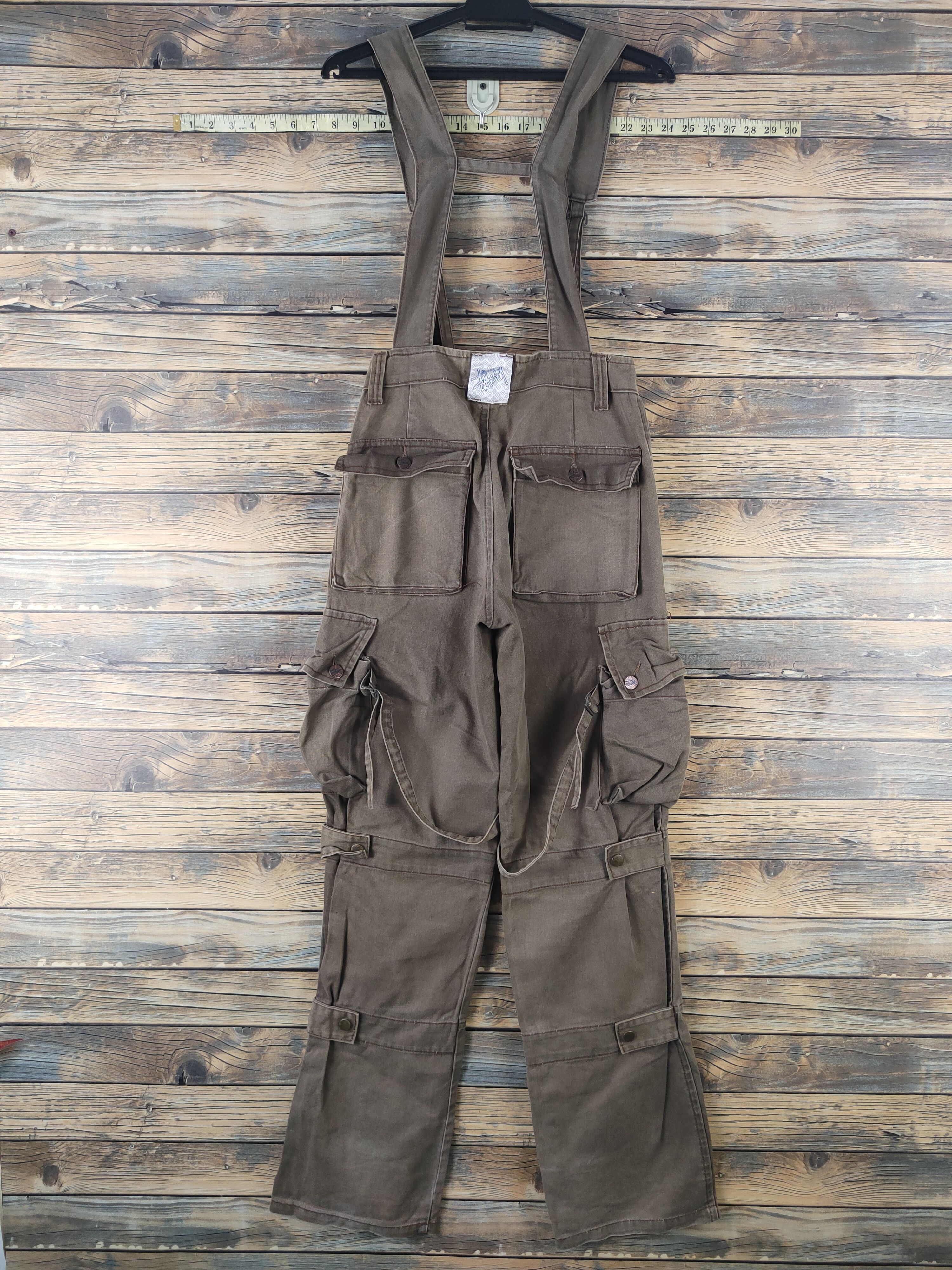 Stussy DL Stussy Olive Multipocket Tactical Jumpsuits #2678 Size US 27 - 12 Thumbnail