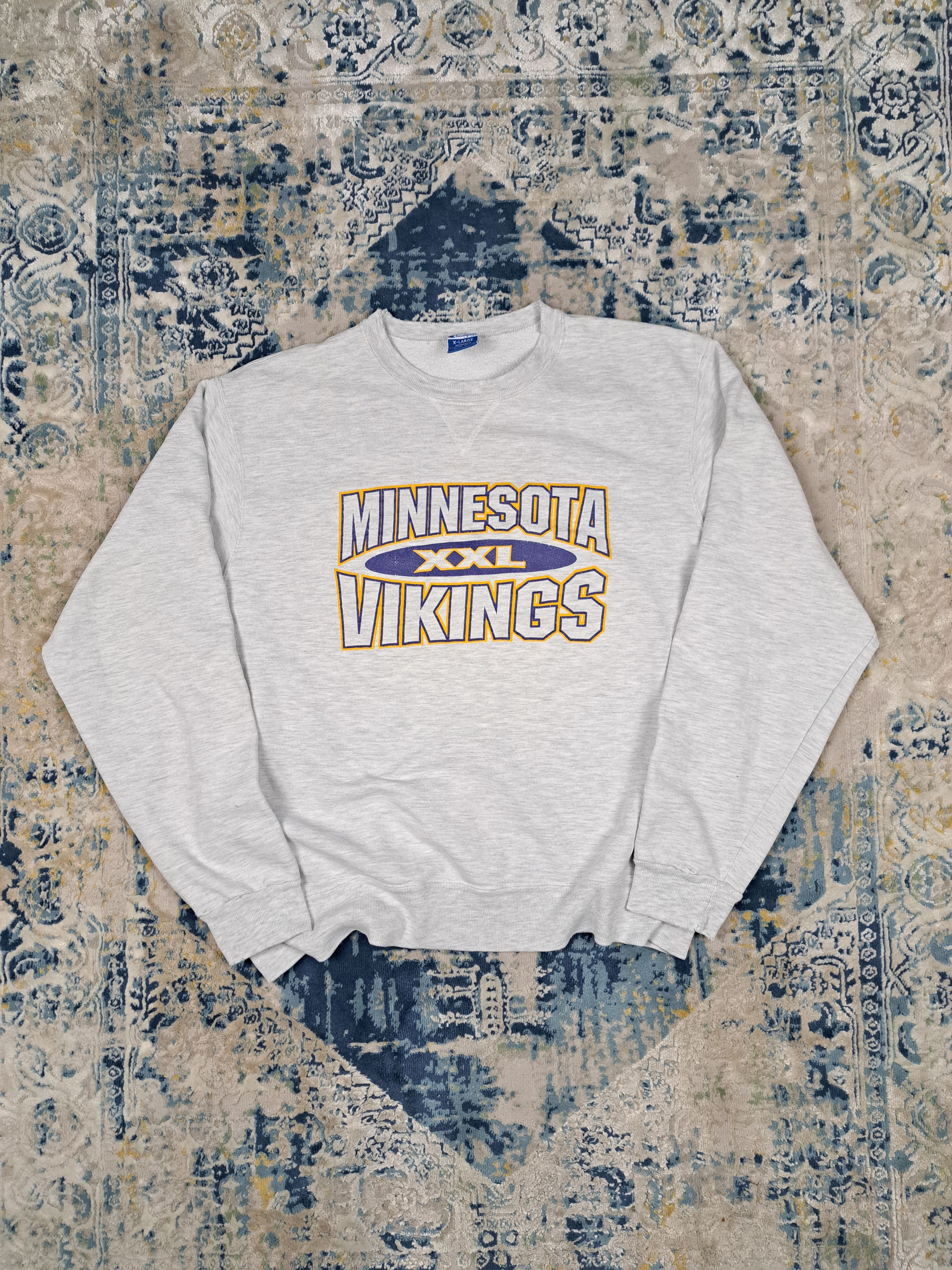 Champion Vikings Worn to Perfection Champion Distressed Crewneck Size US XL / EU 56 / 4 - 1 Thumbnail