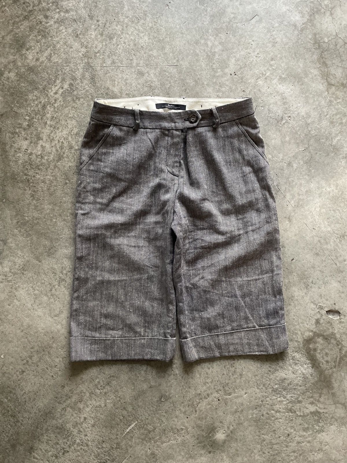 Designer × Vintage Vintage MaxMara HBT Short Pants Size US 32 / EU 48 - 1 Thumbnail