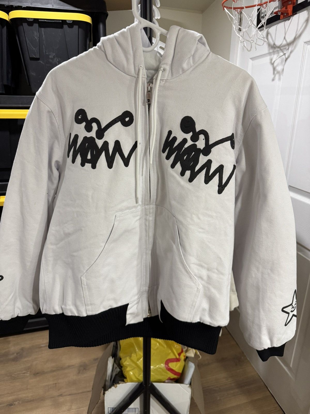 Asspizza Work Jacket Puff Print White 2022