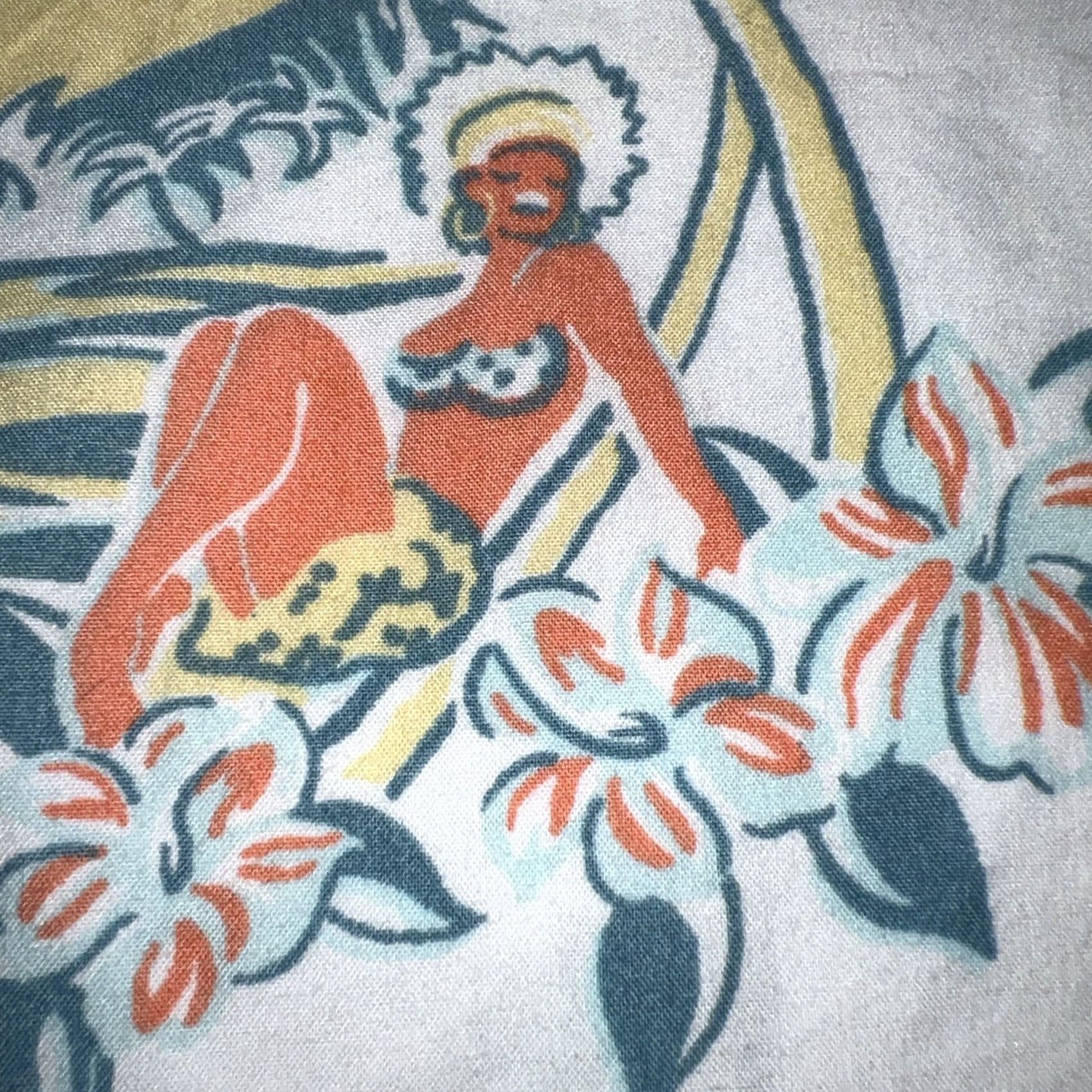Quiksilver VINTAGE Quiksilver Hawaiian Aloha Windsurfing Outrigger Canoe Club Hula SHIRT Large Yellow Cotton Knit Short Sleeve Button-Down Mens Size US L / EU 52-54 / 3 - 2 Thumbnail