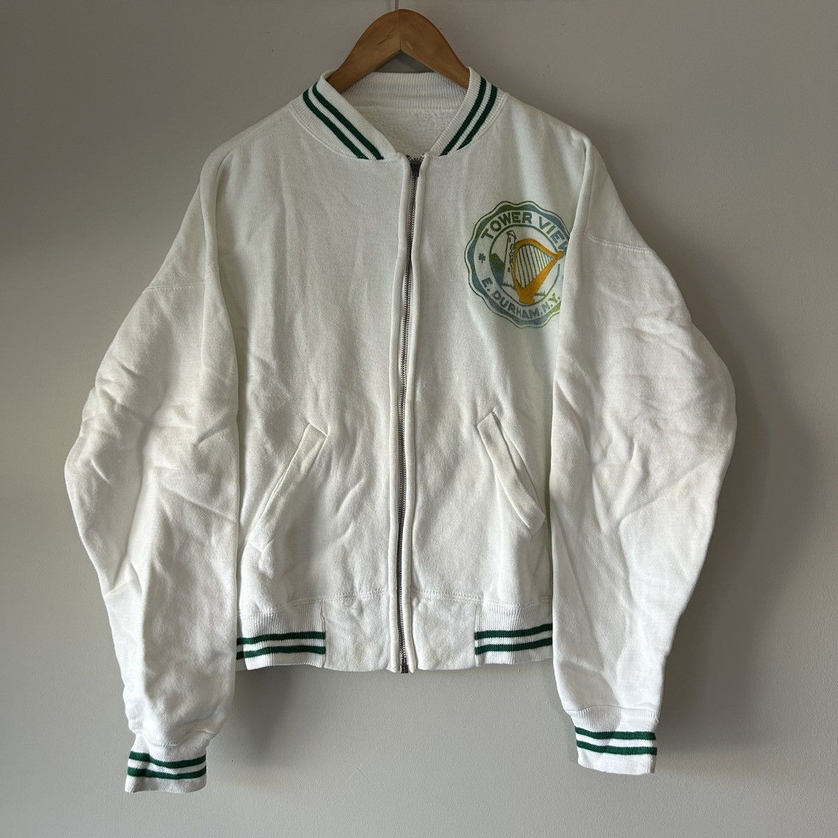 Vintage 50s Tower View E Durham NY Zip Up Sweatshirt Size US M / EU 48-50 / 2 - 1 Thumbnail