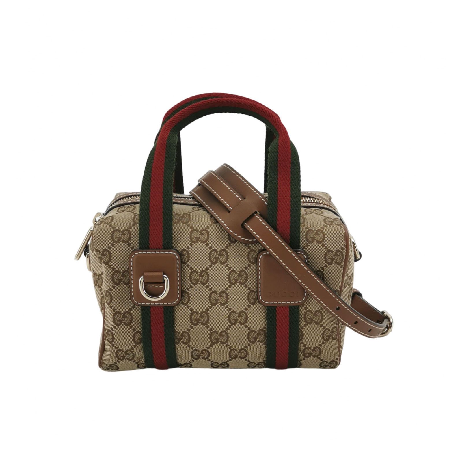 Gucci Gucci Monogram Canvas Web Stripe Handle Bag Size ONE SIZE - 1 Thumbnail