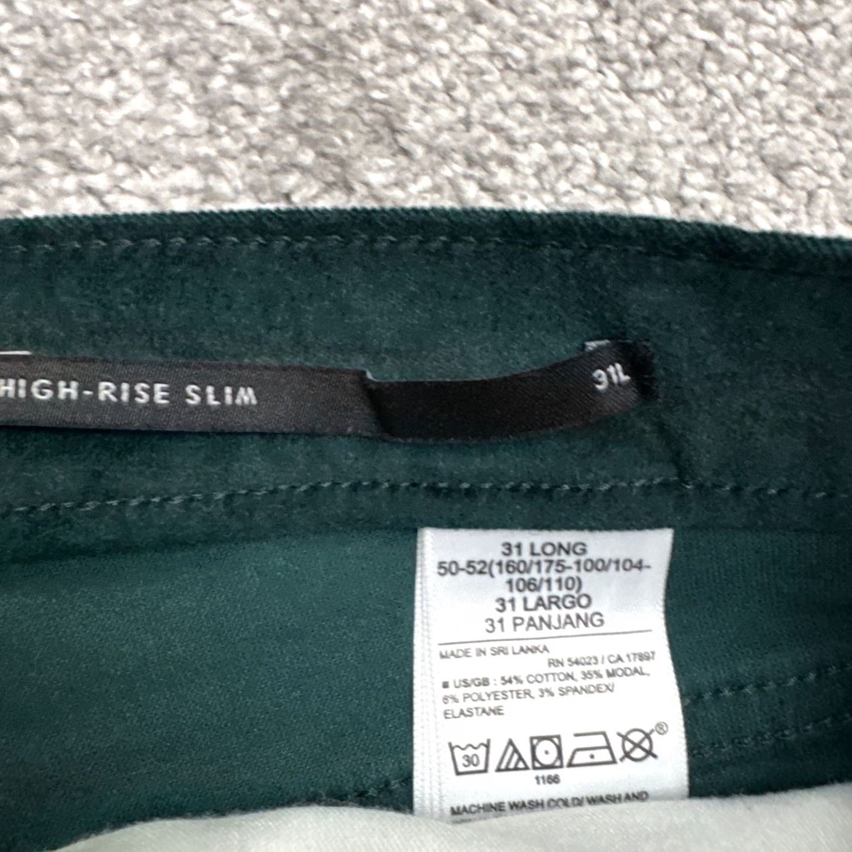 Banana Republic Banana Republic Pants Women's High Rise Slim Fit Velvet 31 Long Green Chino Casual Workwear 90s? Size 24" / US 00 / IT 34 - 7 Thumbnail