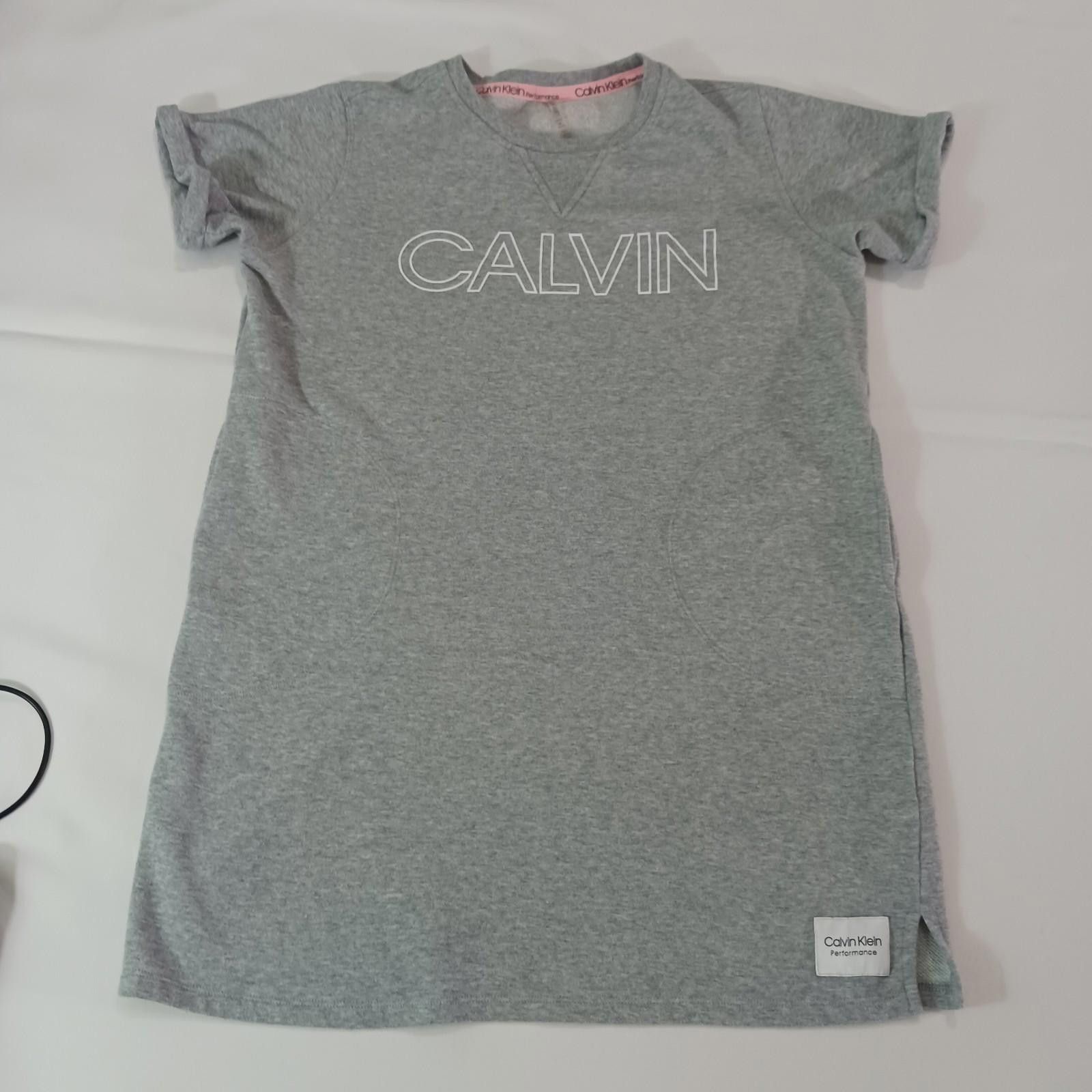 Calvin Klein Calvin Klein Performance Women Gray Logo T-Shirt Top Dress M Size M / US 6-8 / IT 42-44 - 11 Thumbnail