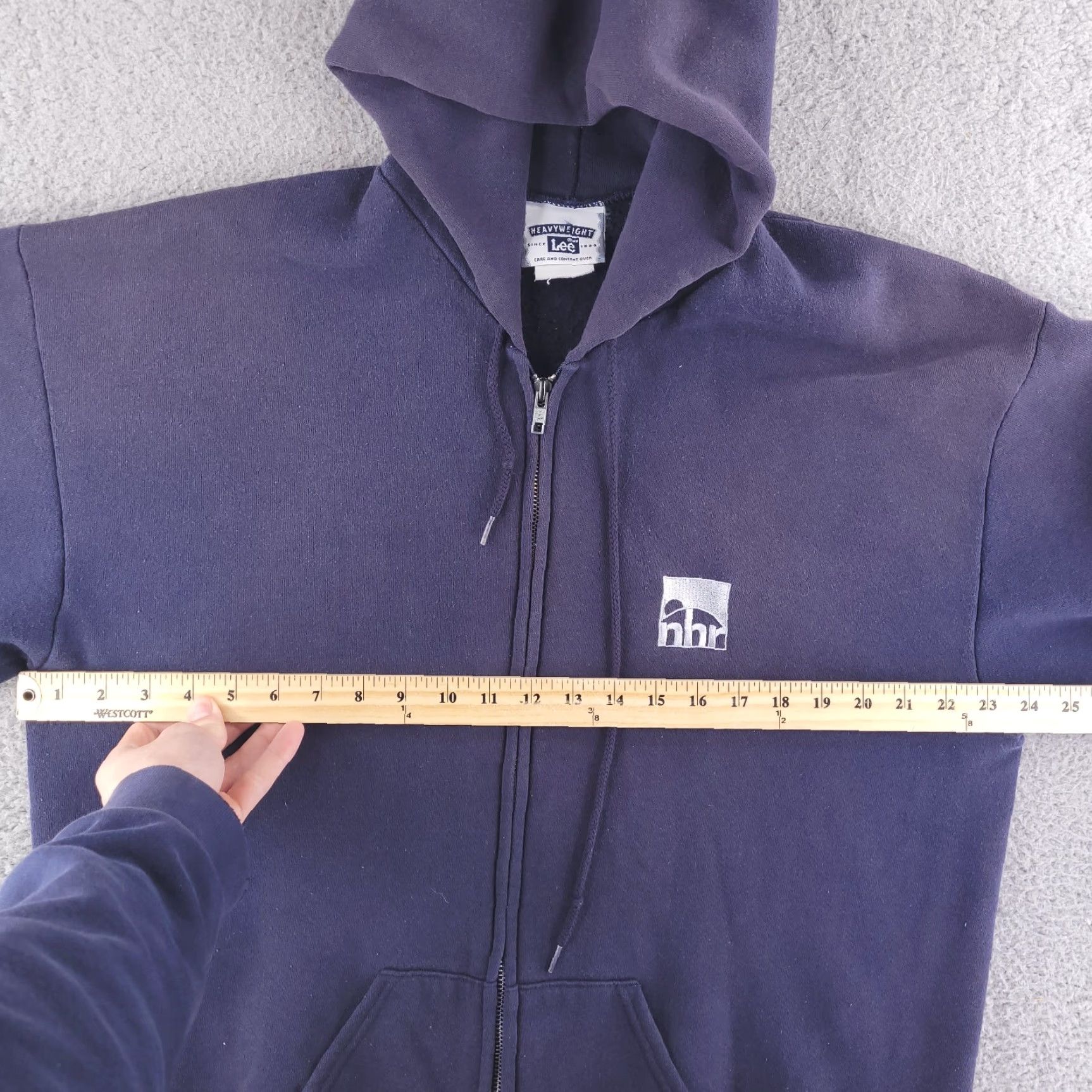 Lee VINTAGE Lee Sweatshirt Mens XL Blue Heavyweight Made in USA ZIP Distressed Size US XL / EU 56 / 4 - 6 Thumbnail