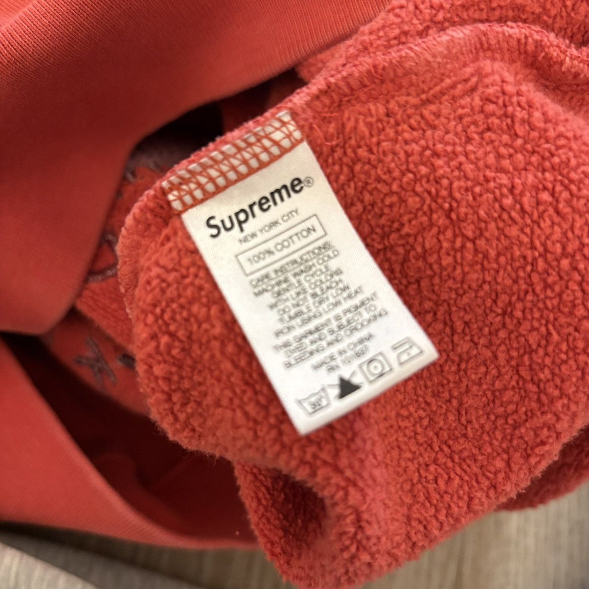 Supreme Supreme Overdyed Dragon Hooded Sweatshirt Red Medium Size US M / EU 48-50 / 2 - 8 Thumbnail