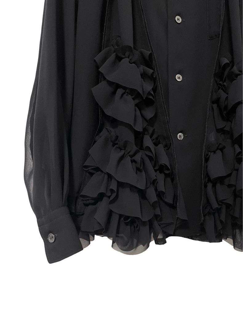 Comme des Garcons Comme Des Garcons Crew neck pleated chiffon crepe shirt Size XS / US 0-2 / IT 36-38 - 2 Thumbnail