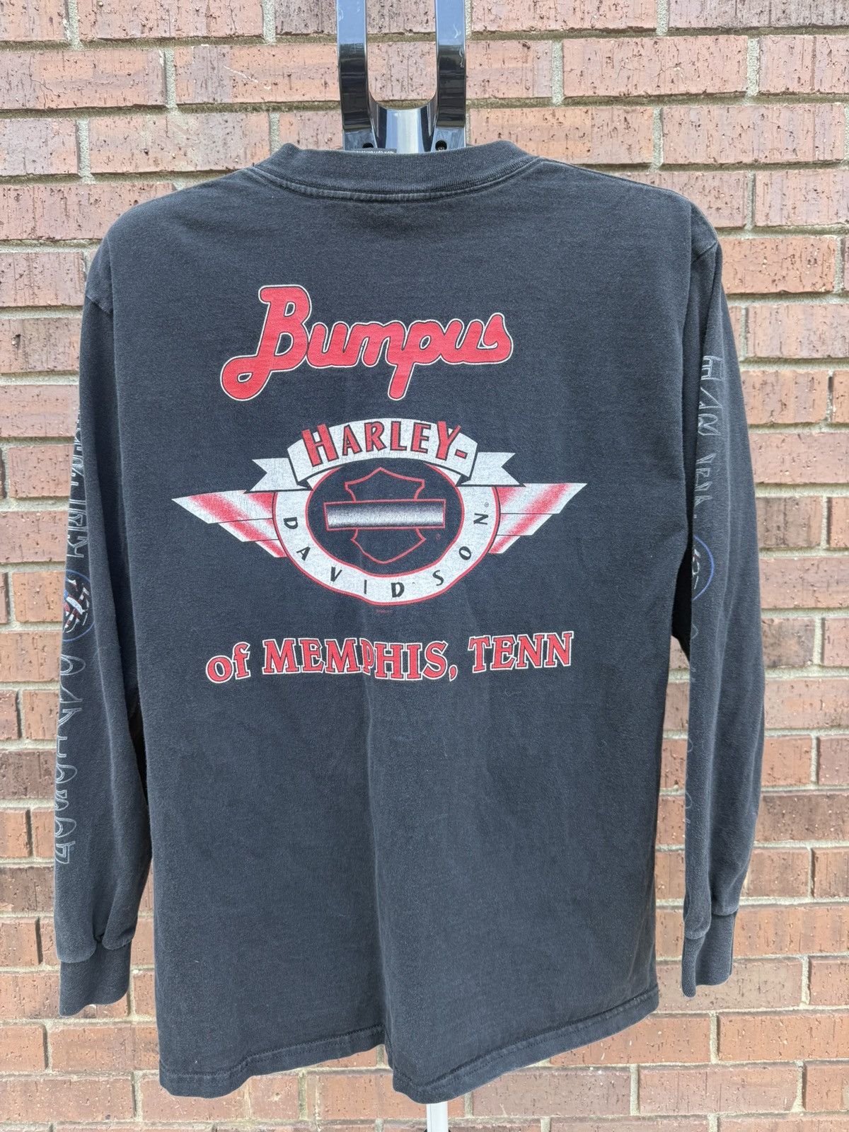 Harley Davidson Vintage Bumpus Harley-Davidson Black T-Shirt Memphis TN 98 Size US L / EU 52-54 / 3 - 2 Thumbnail