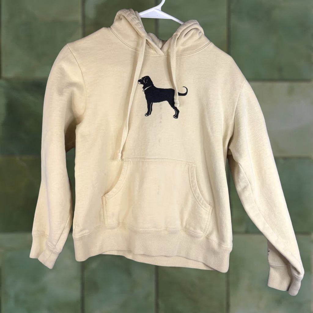Logo 7 The Black Dog Hoodie Mens Medium Yellow Pullover Fleece Sweatshirt Graphic Logo Size US M / EU 48-50 / 2 - 1 Thumbnail