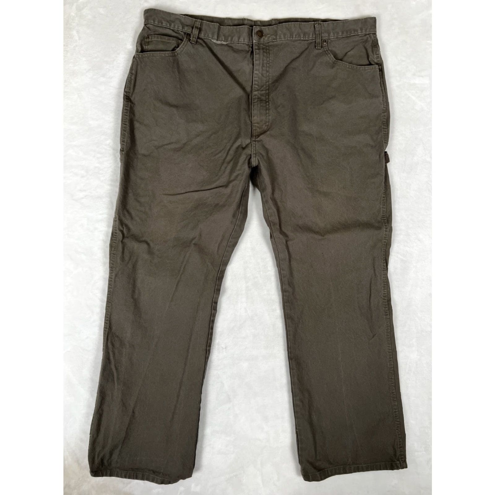 Dickies VINTAGE Dickies Carpenter Pants Green 36x30 Canvas Workwear 5-Pocket Style Mens Straight 30 in Inseam Regular Fit 44? Size US 36 / EU 52 - 2 Thumbnail