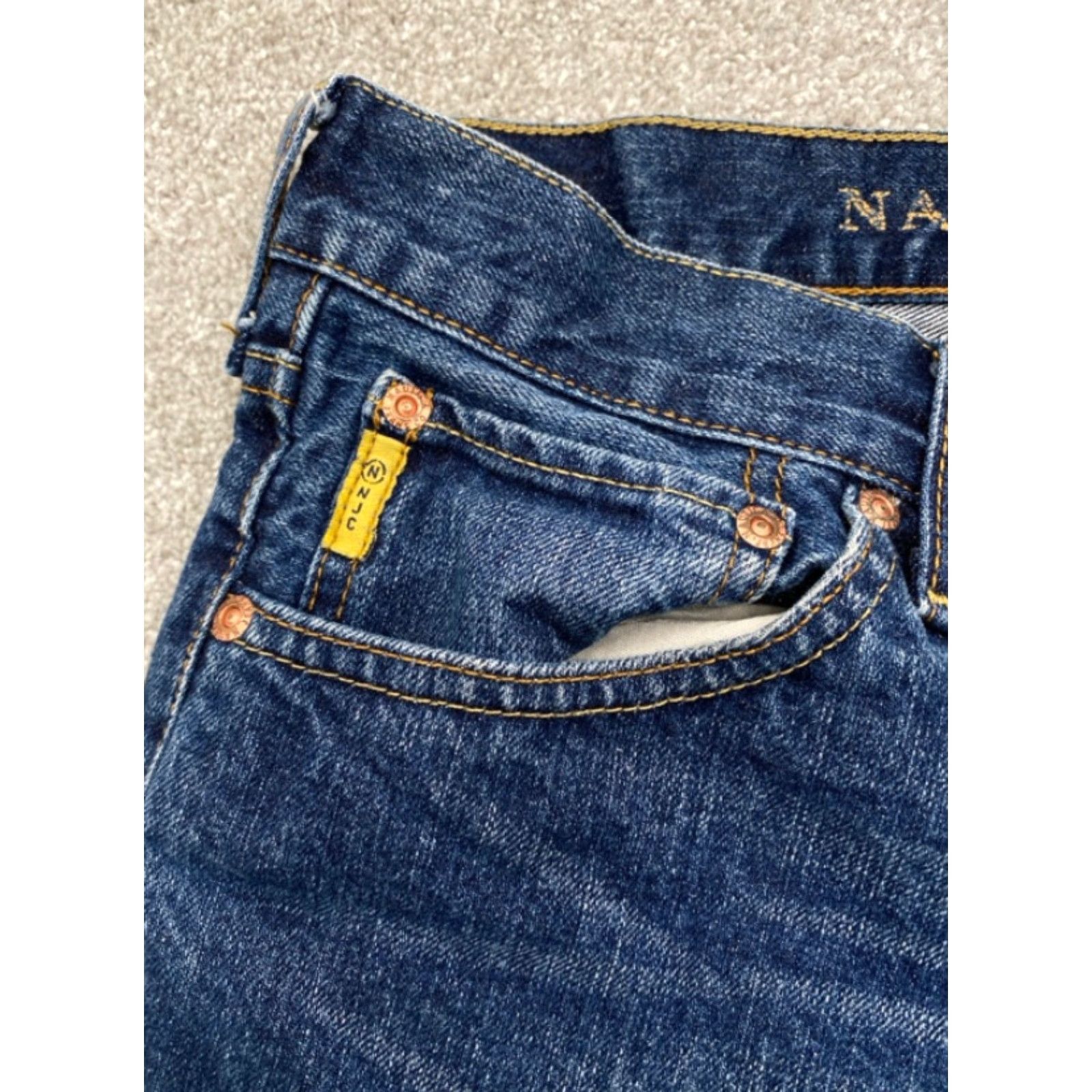 Nautica Nautica Jeans Mens 32x32 Blue Denim Jeans Straight Fit 100% Cotton 4109 Pants Regular Men 32 Blue Denim Straight 32x32 Size US 32 / EU 48 - 4 Thumbnail