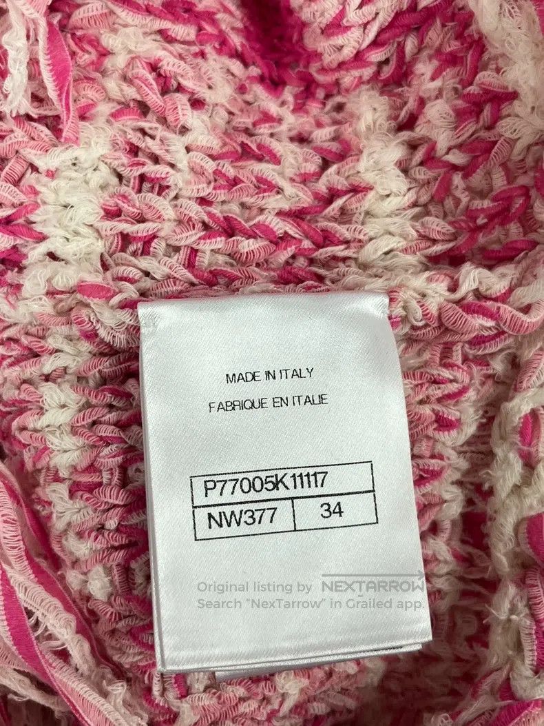 Chanel Chanel 24P pink tweed tassel long sleeves Size XXS / US 00 / IT 34 - 5 Thumbnail