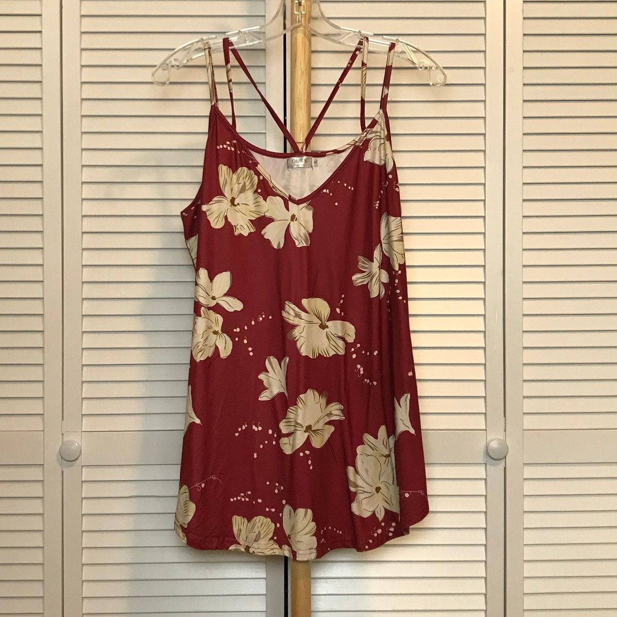 Other Ours Floral Scoop Neck Straps Criss-Cross Back Blouse XL Size XL / US 12-14 / IT 48-50 - 2 Thumbnail