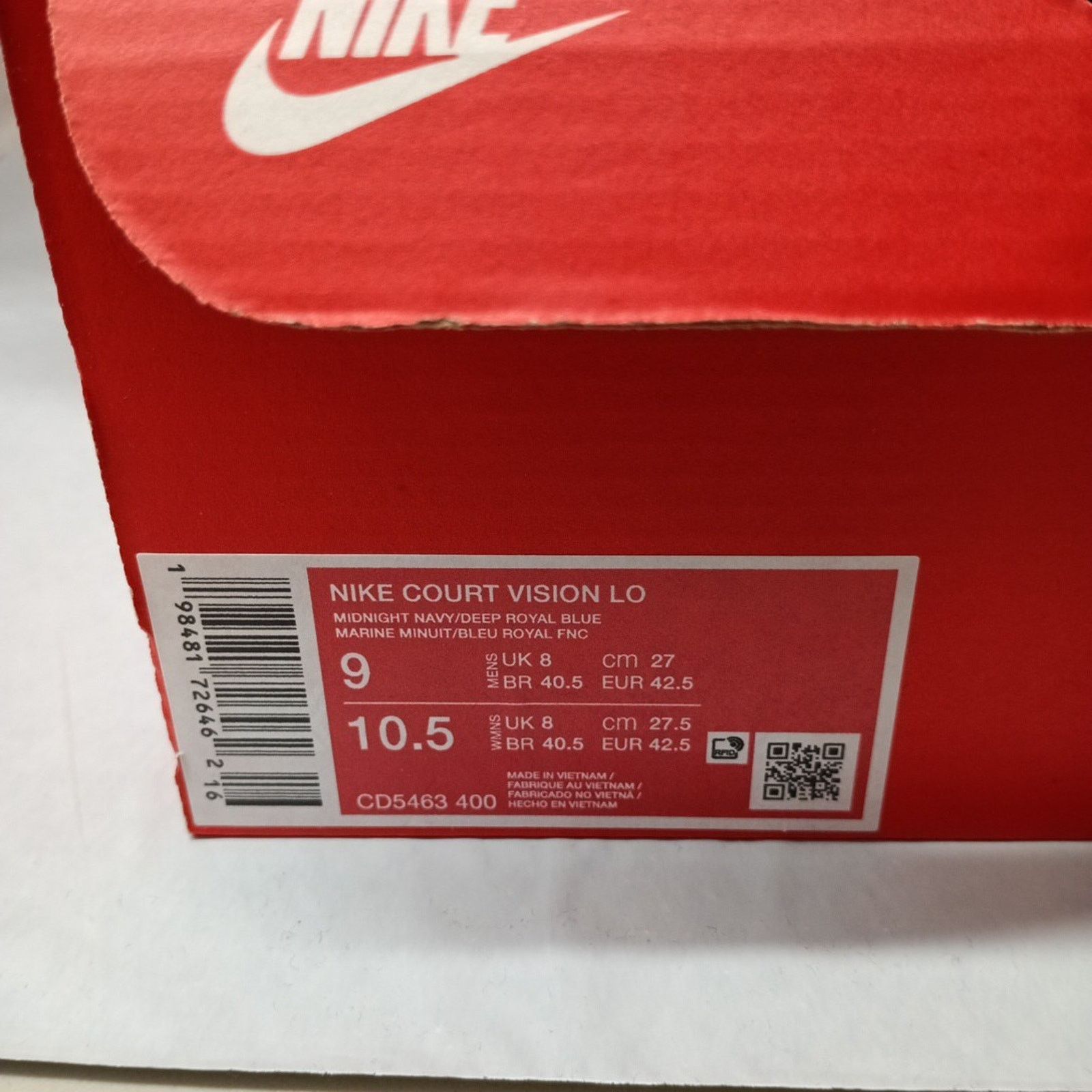 Nike Nike Court Vision Low Shoes Midnight Navy Men's Size 9 Blue Size US 9 / EU 42 - 8 Thumbnail