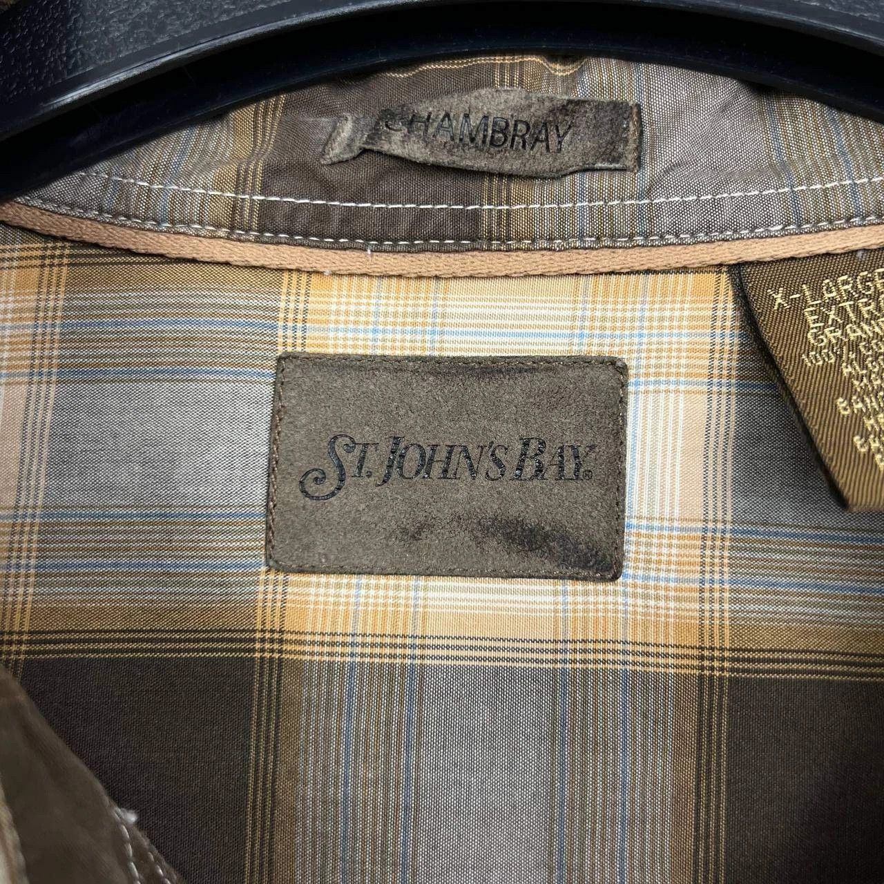 St. Johns Bay St. John's Bay Button Up Shirt Plaid Long Sleeve Cotton XL Size US XL / EU 56 / 4 - 8 Thumbnail