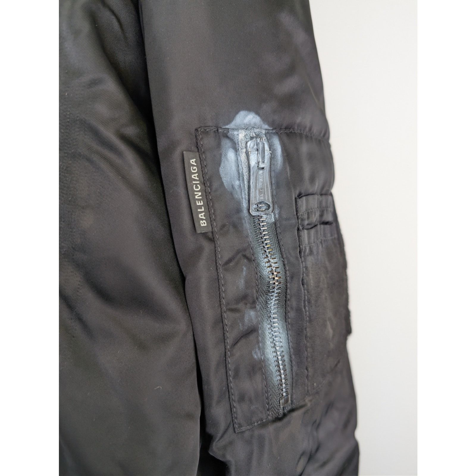 Balenciaga o1rshd1 Nylon Satin Parka Long Coat in Black Size US M / EU 48-50 / 2 - 6 Thumbnail