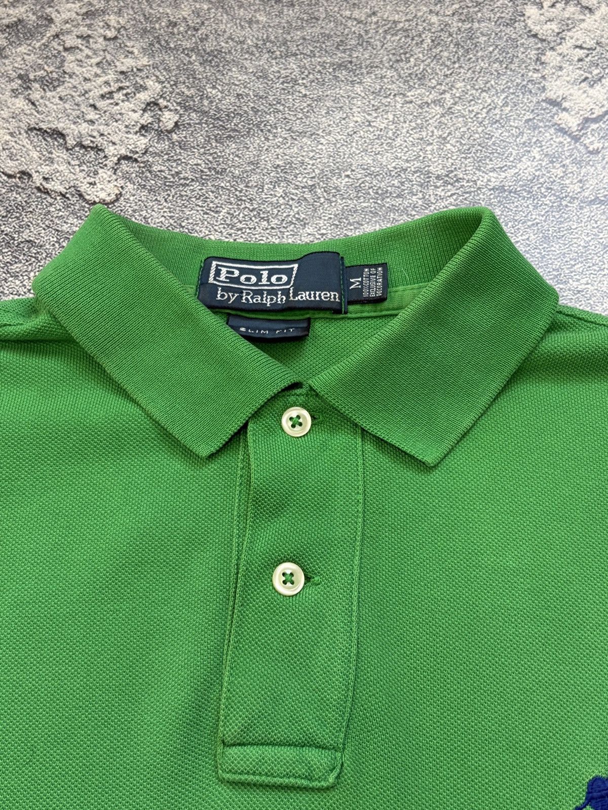 Barbour Polo Ralph Lauren Big Pony #3 Green Blue Logo Slim Fit M Size US M / EU 48-50 / 2 - 5 Thumbnail