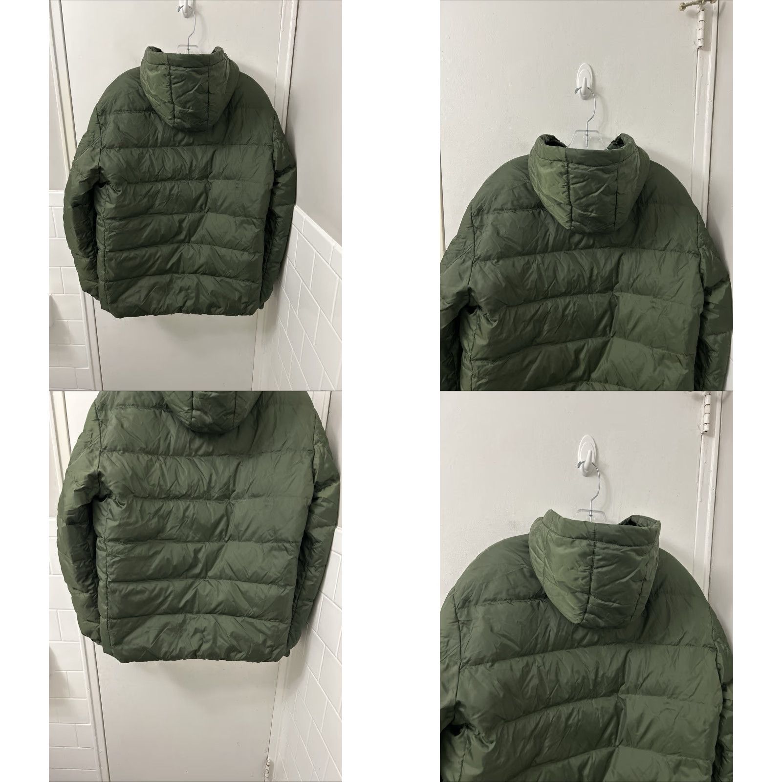 Lands' End Lands' End Hooded Puffer Jacket Mens M Green Full Zip Insulated Nylon Coat Size US M / EU 48-50 / 2 - 8 Thumbnail
