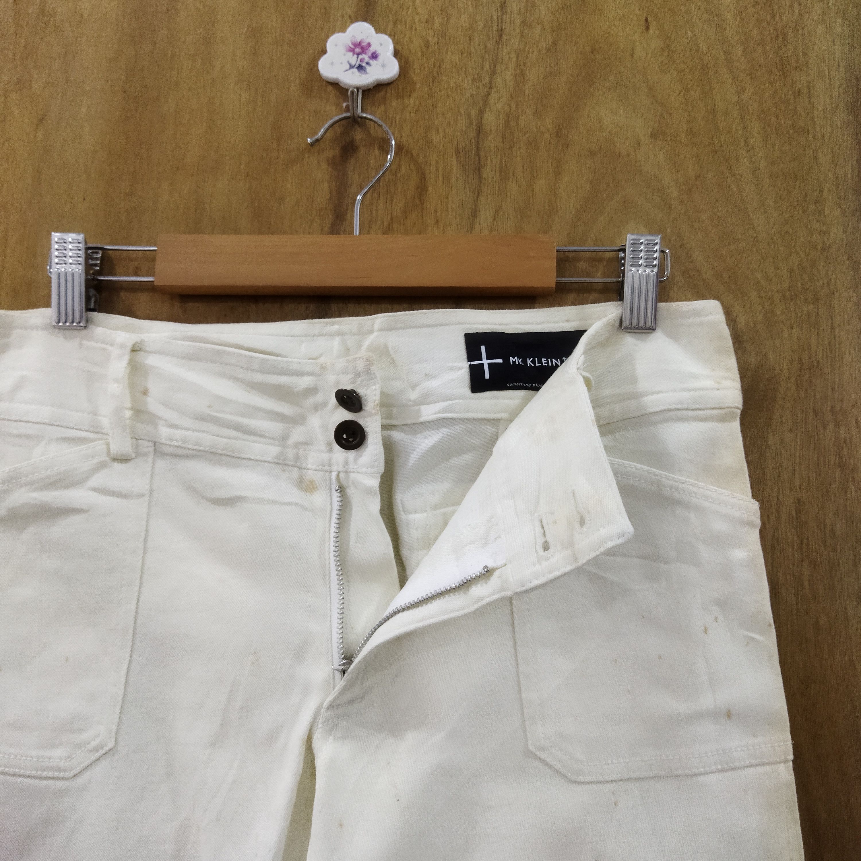 Japanese Brand MK KLEIN WHITE YELLO CARGO PANTS Size US 29 - 6 Thumbnail