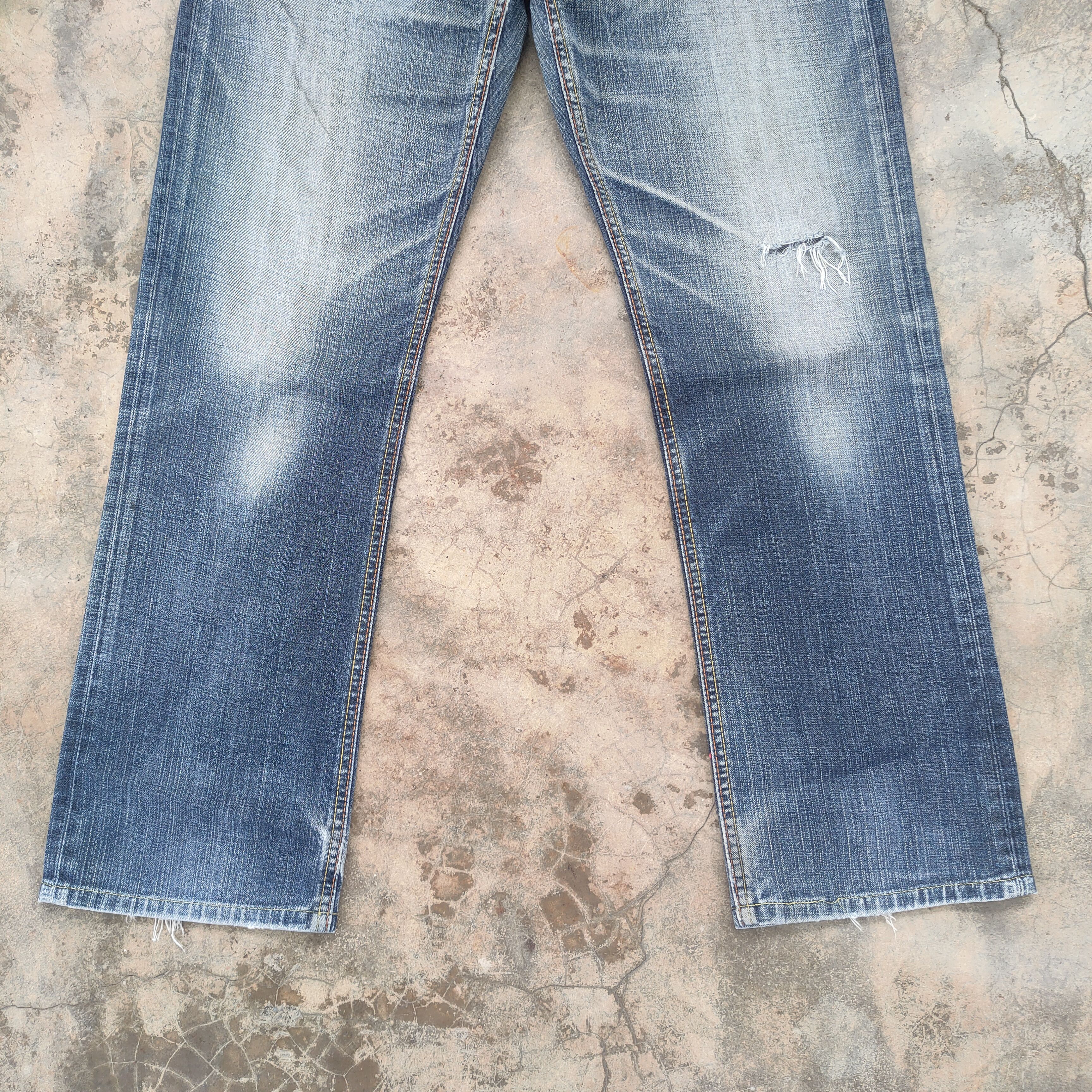 Edwin W32 VINTAGE EDWIN 503 FADED DISTRESSED DENIM JEAN PANTS Size US 32 / EU 48 - 4 Thumbnail