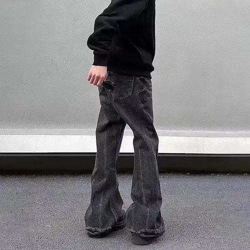 Jean Washed Black Stacked Denim Jeans Size US 32 / EU 48 - 2 Thumbnail