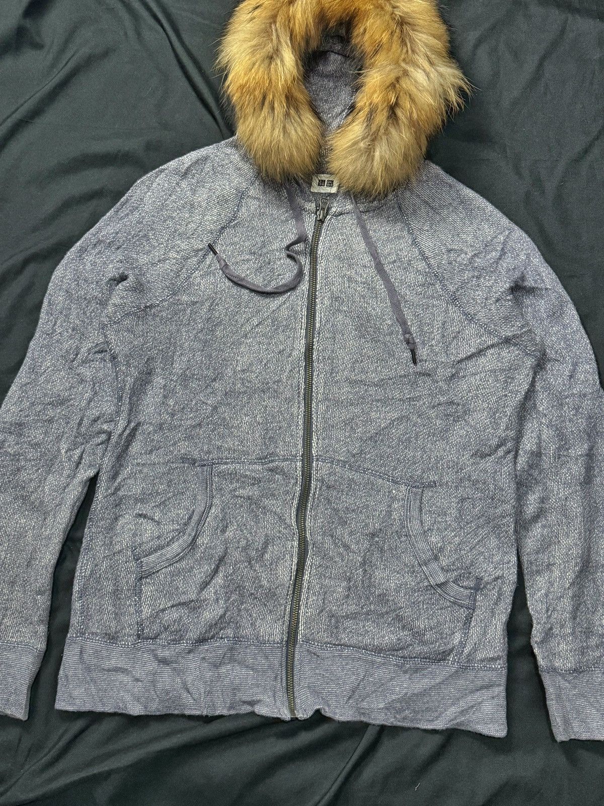 If Six Was Nine × Japanese Brand × Le Grande Bleu (L.G.B.) Faux Fur hoodie Japanese Uniqlo ifsix lgb style Size US L / EU 52-54 / 3 - 2 Thumbnail