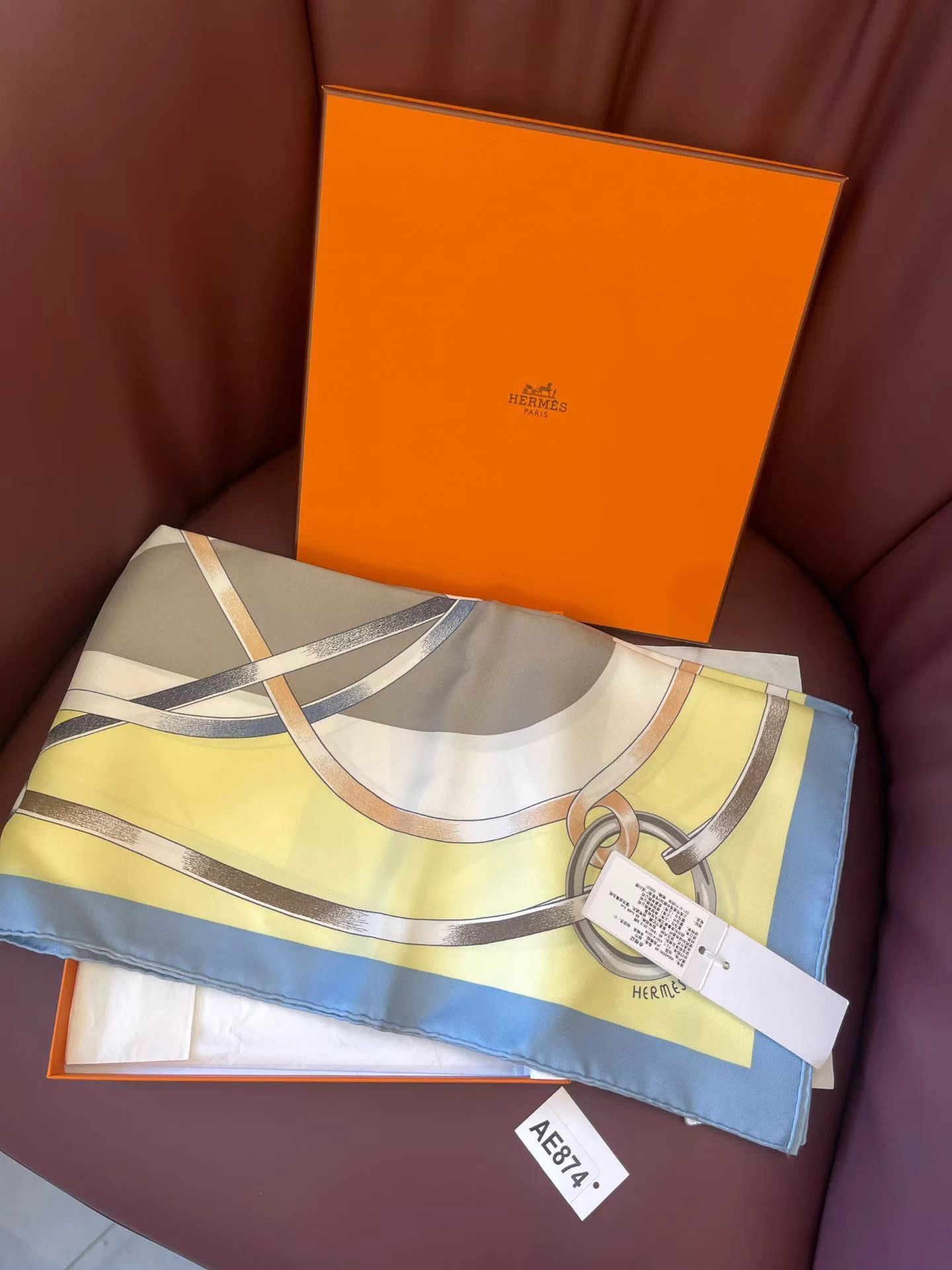 Hermes Hermès Artistic Silk Scarf 90x90 AE874 Size ONE SIZE - 3 Thumbnail