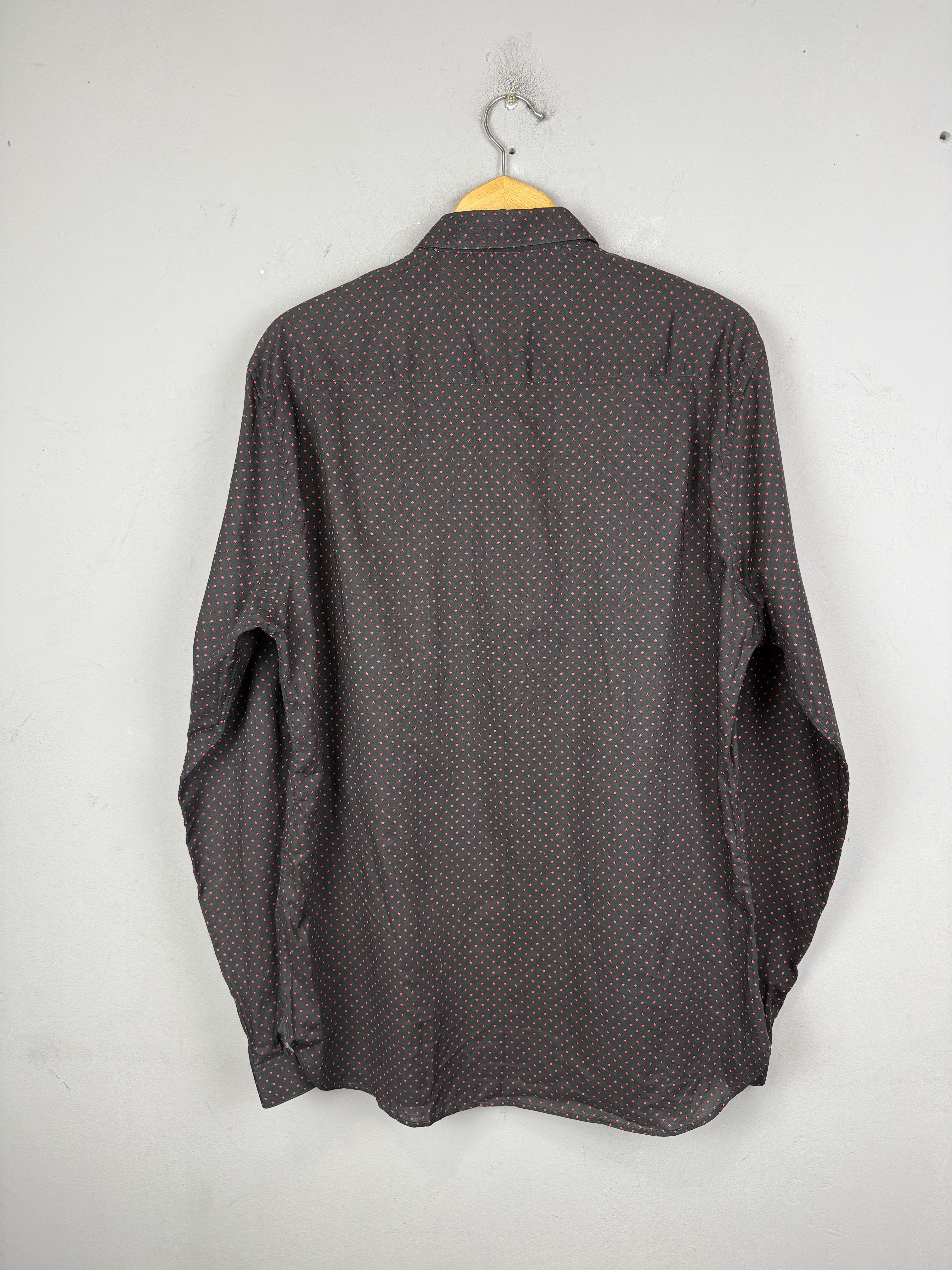 Designer × The Kooples The Kooples Fitted Shirt Monogram Stars Black/Red Button Up Size US XL / EU 56 / 4 - 4 Thumbnail