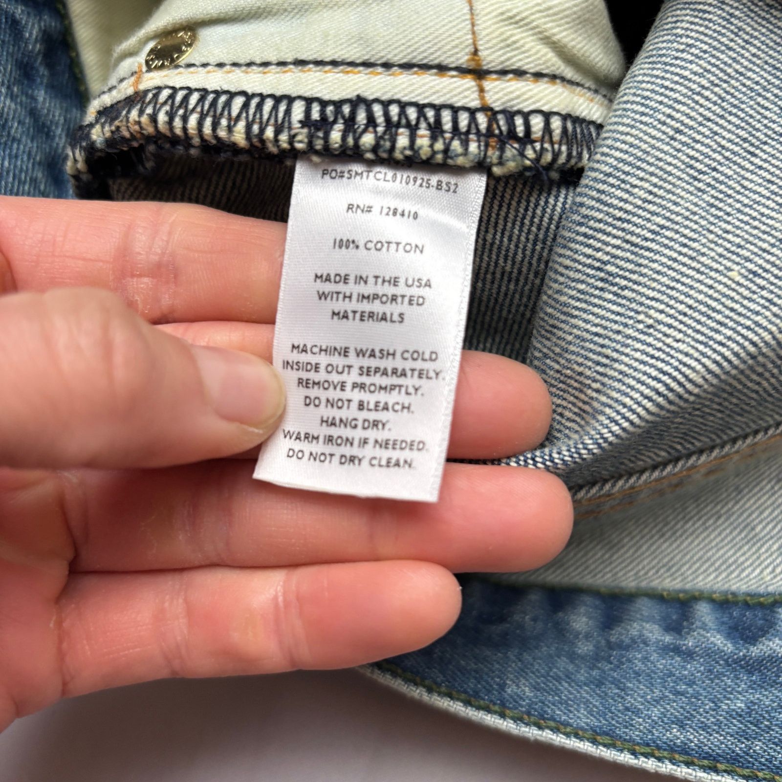 Sid Mashburn $175 Sid Mashburn Slim Straight Jeans 33x30 Made in USA Size US 33 - 4 Thumbnail