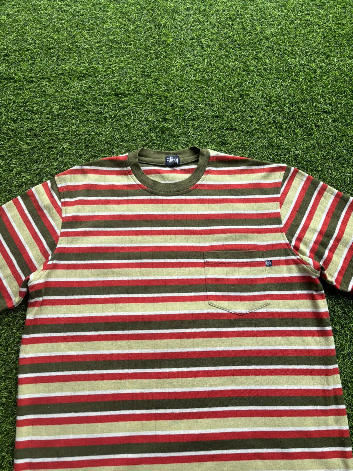 Stussy Vintage Stussy Tom tom Stripe Pocket Tshirt Size US L / EU 52-54 / 3 - 2 Thumbnail