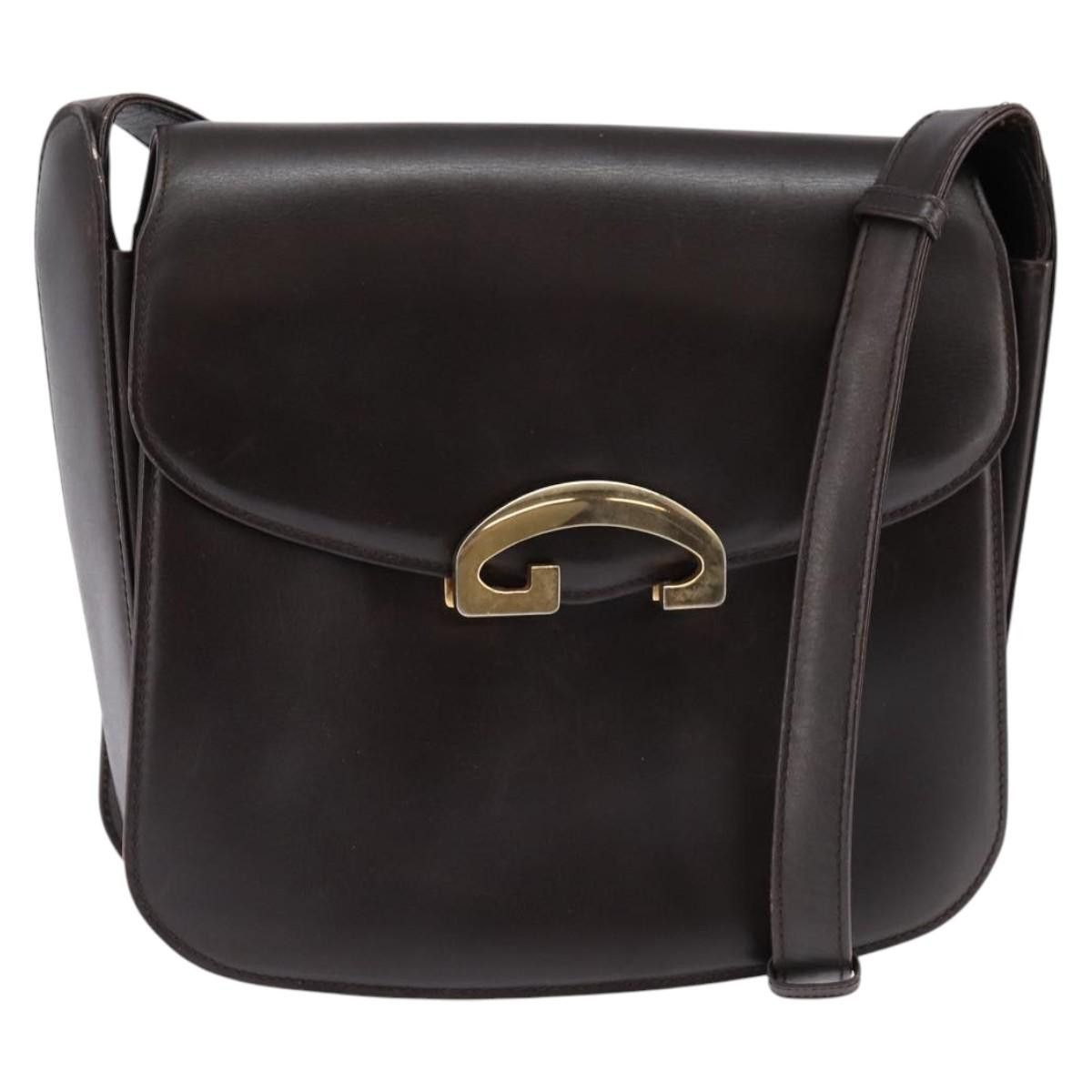 Gucci GUCCI Shoulder Bag Leather Brown Gold Size ONE SIZE - 1 Thumbnail