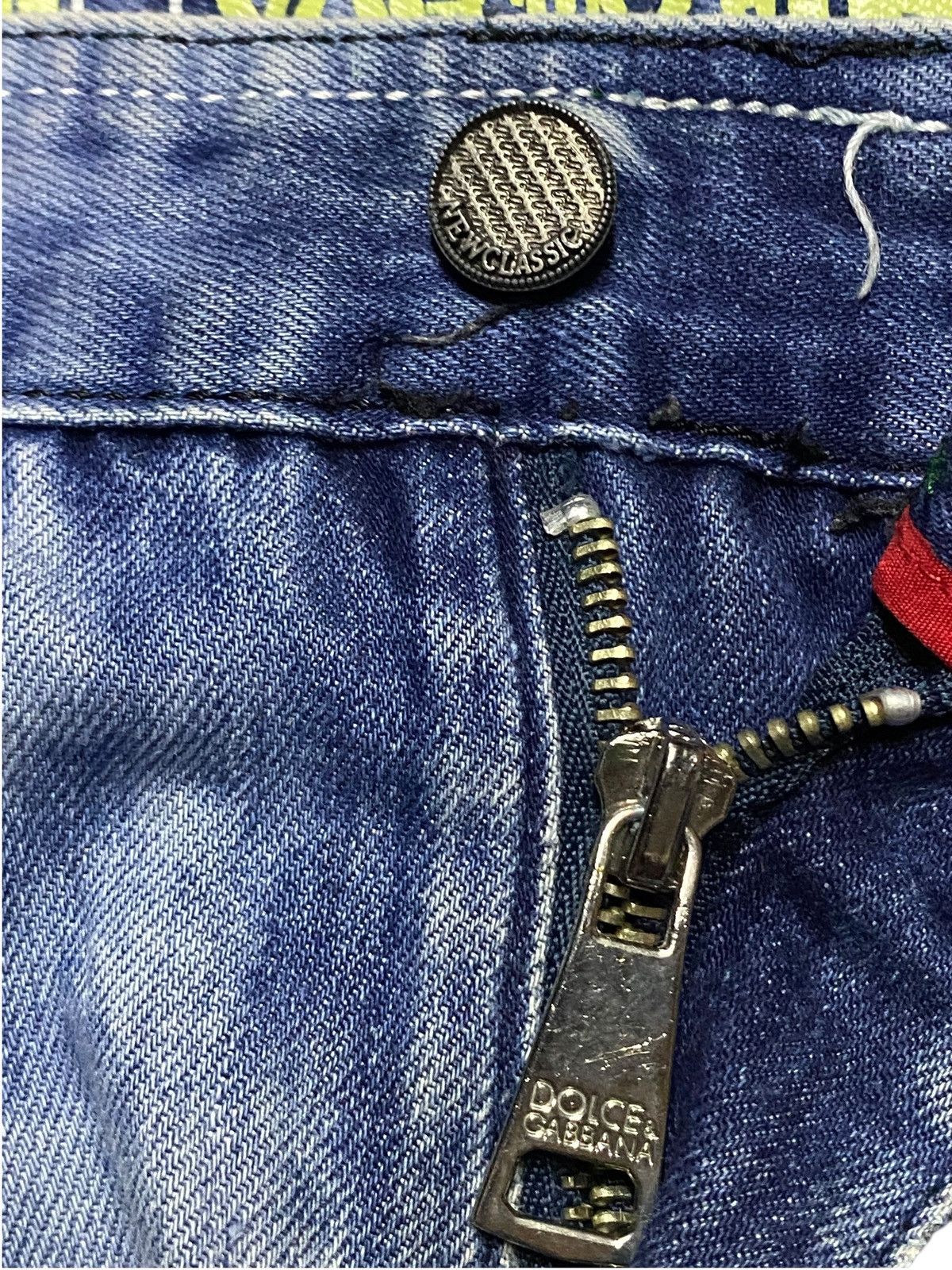 Dolce & Gabbana Vintage Custom Denim Patched Shashiko Boro Loose Jeans Size US 33 - 12 Thumbnail
