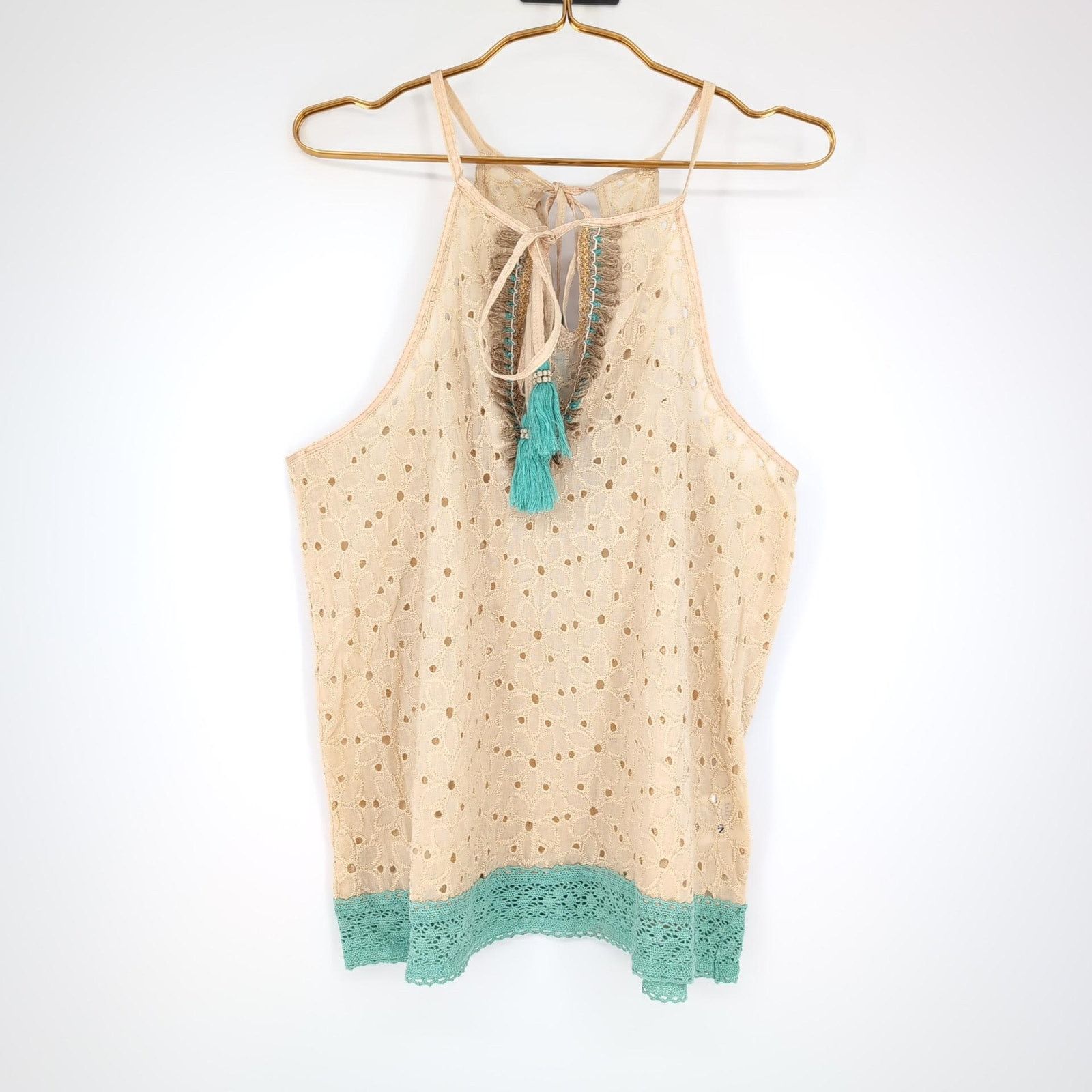 Other Gypsy Queen Paris Collection Eyelet Halter NWT Top Size M/L Size M / US 6-8 / IT 42-44 - 2 Thumbnail