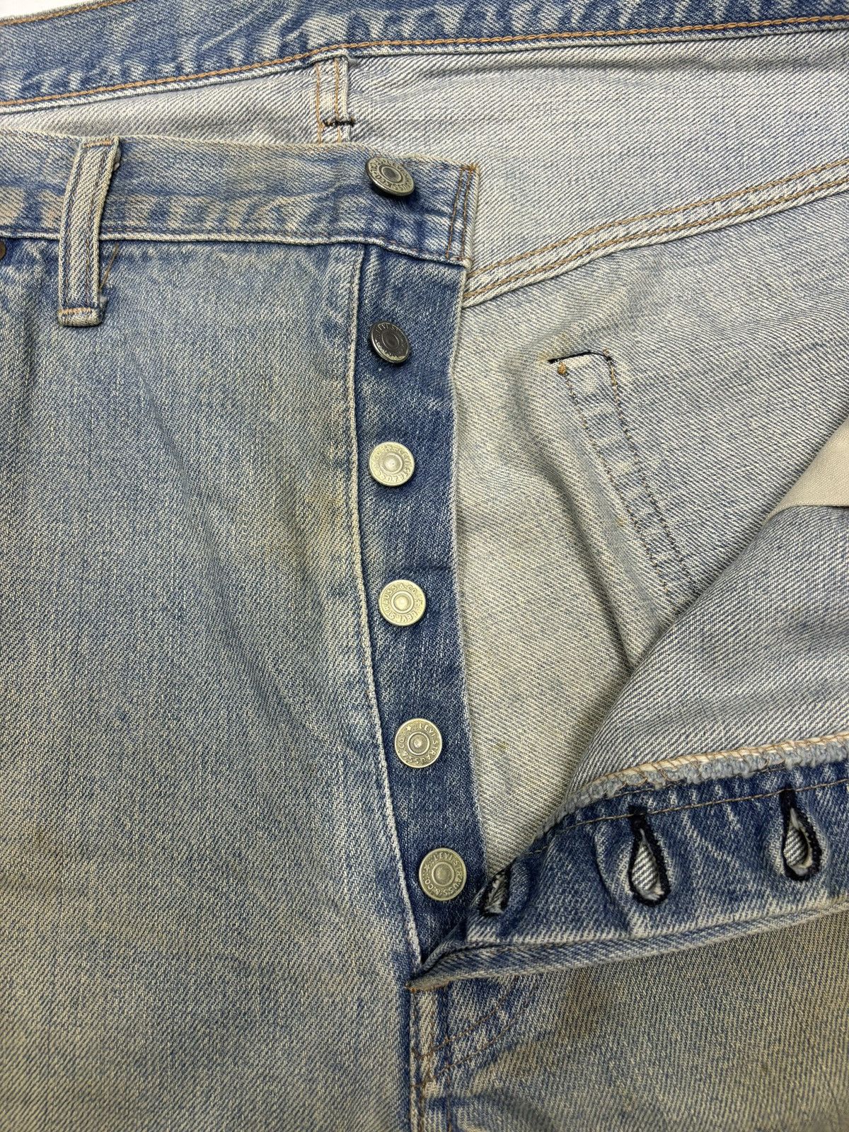 Levi's 🔥LEVIS 501 BUTTON 6 SELVEDGE DENIM SHORT JEANS Size US 36 / EU 52 - 6 Thumbnail