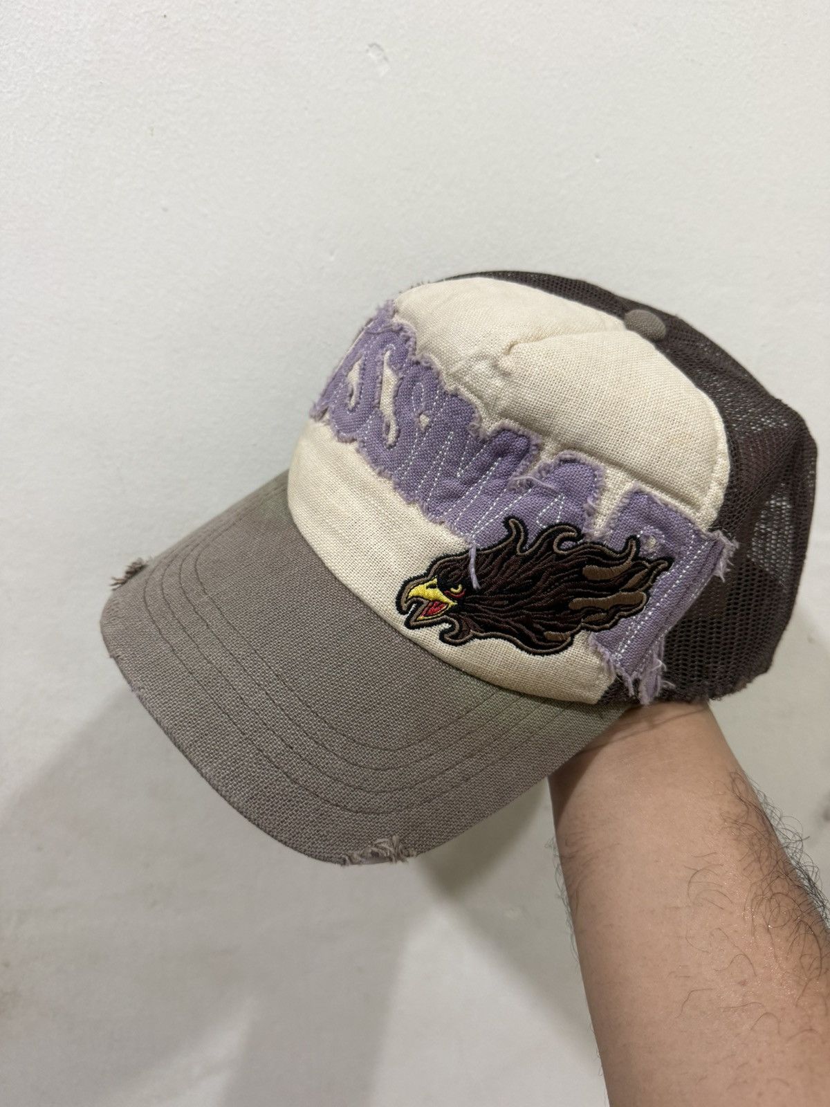 Japanese Brand VTG SAMPLE Kissmark DistressTrucked Hat Size ONE SIZE - 2 Thumbnail