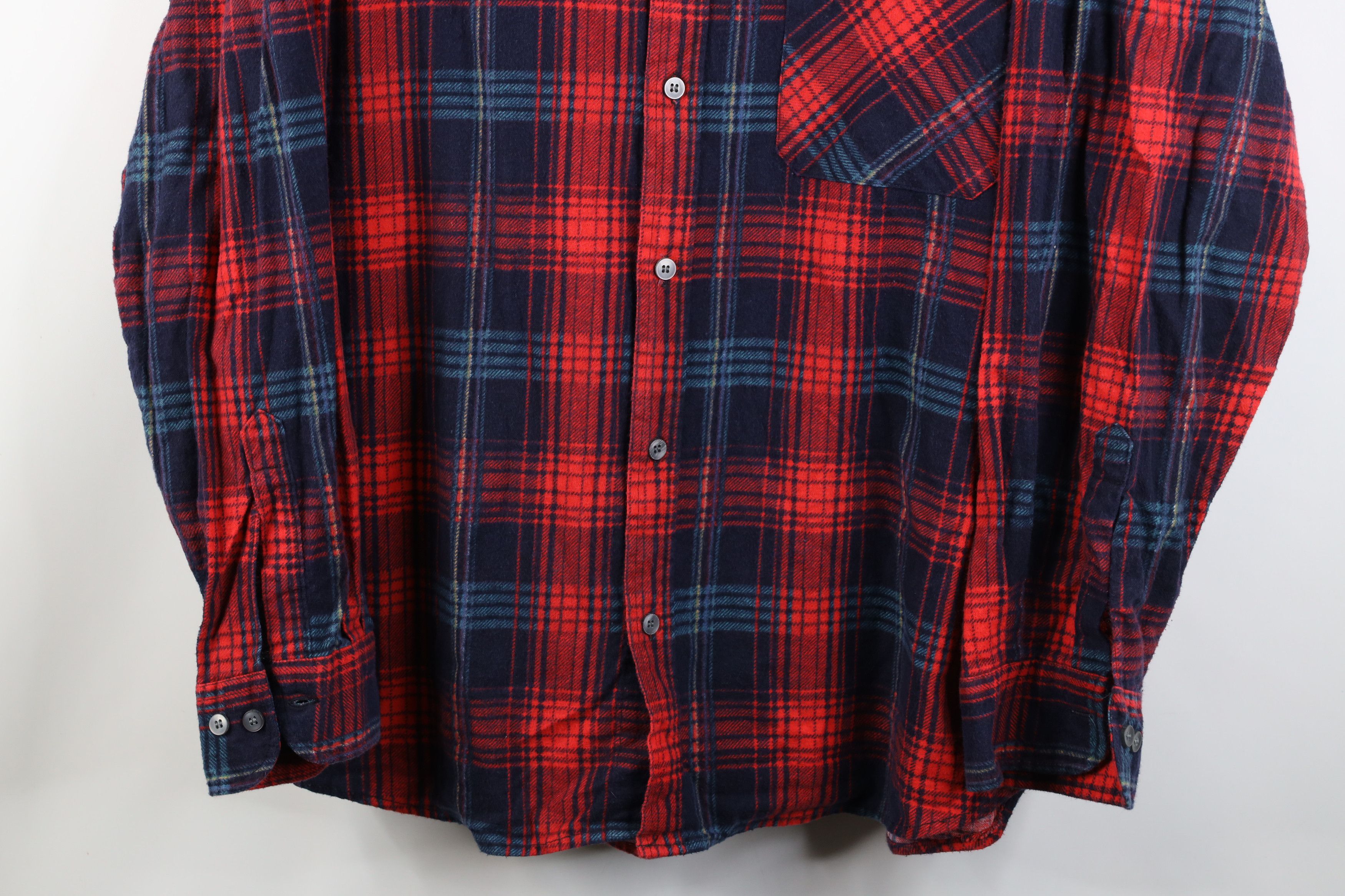 Vintage Vintage 90s Streetwear Collared Button Shirt Red Plaid Size US XL / EU 56 / 4 - 3 Thumbnail