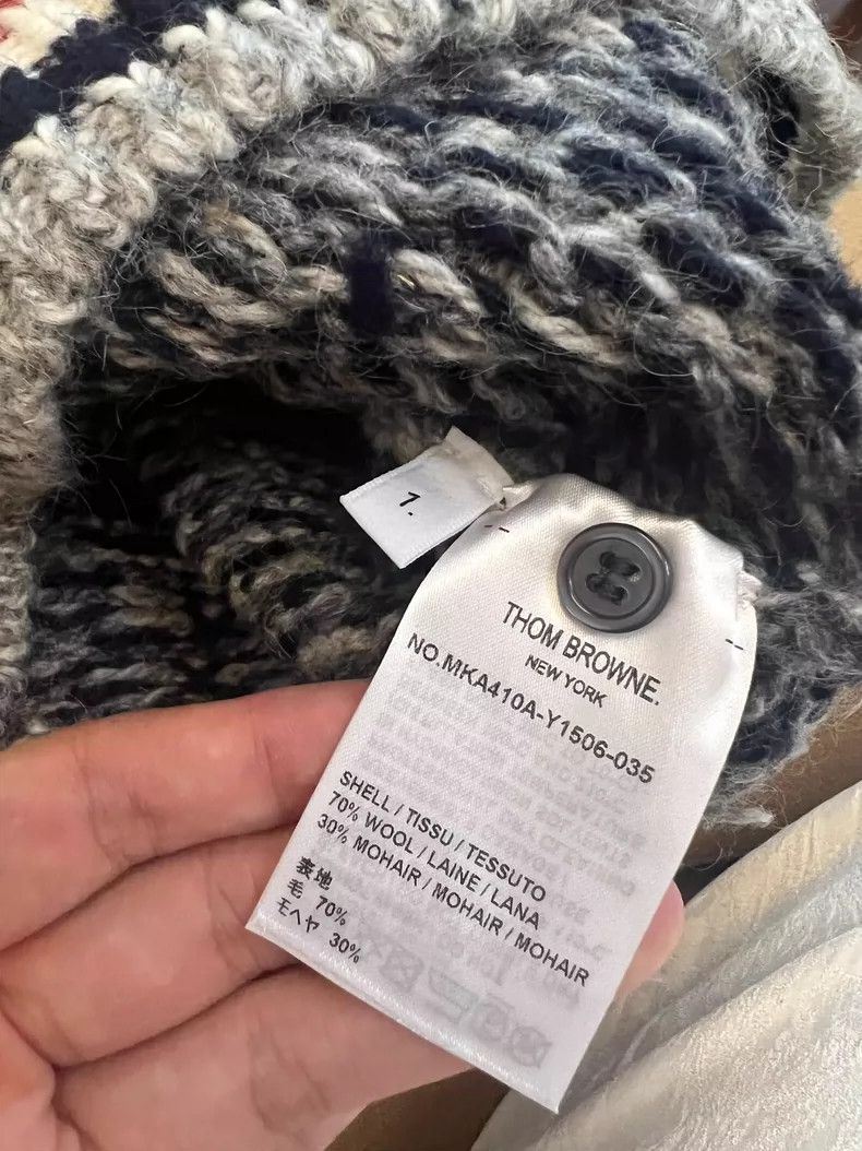 Thom Browne Thom Browne Grey checked sweater Size US S / EU 44-46 / 1 - 4 Thumbnail